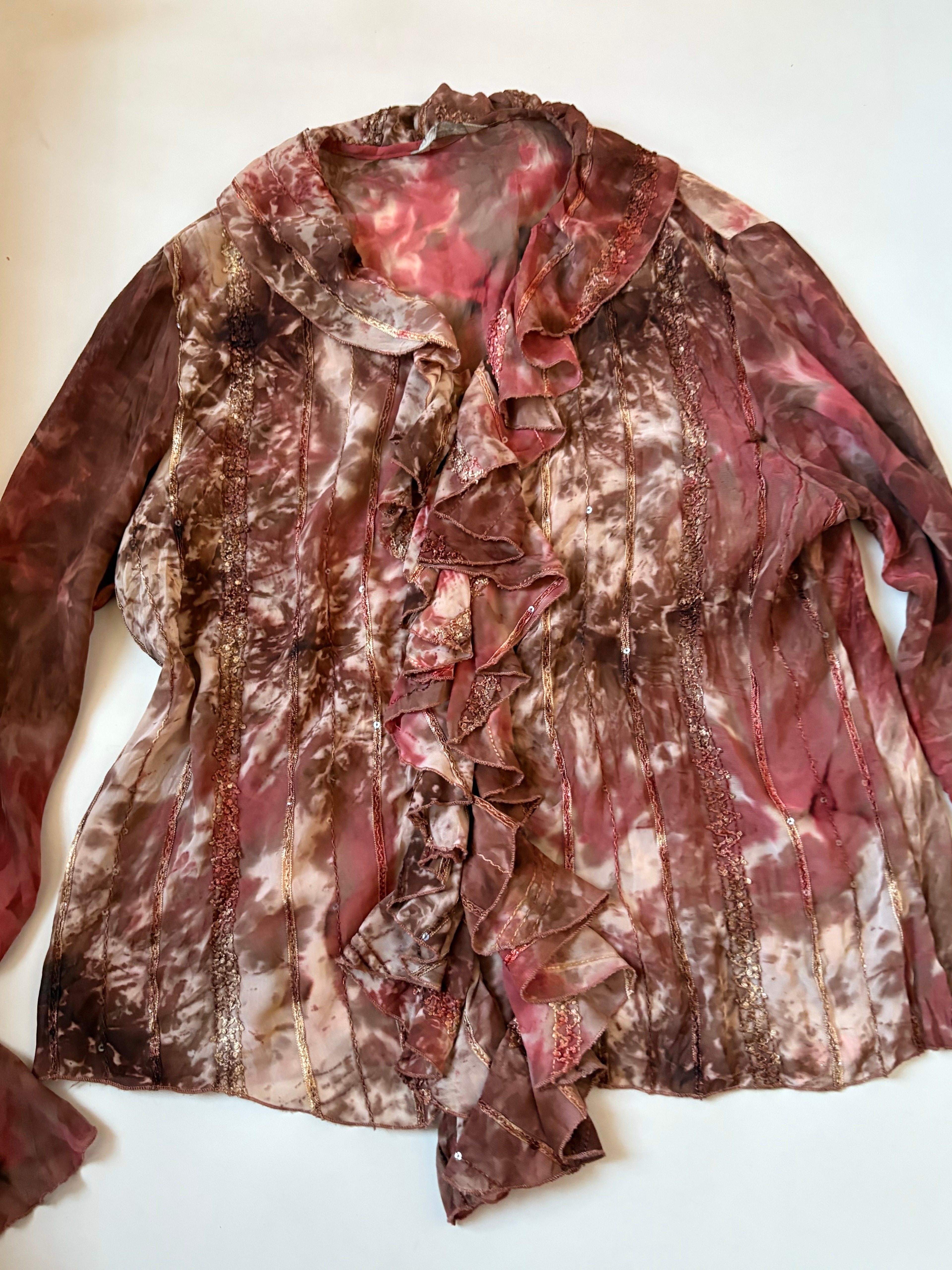 Wang li ruffle floral top(48inch)