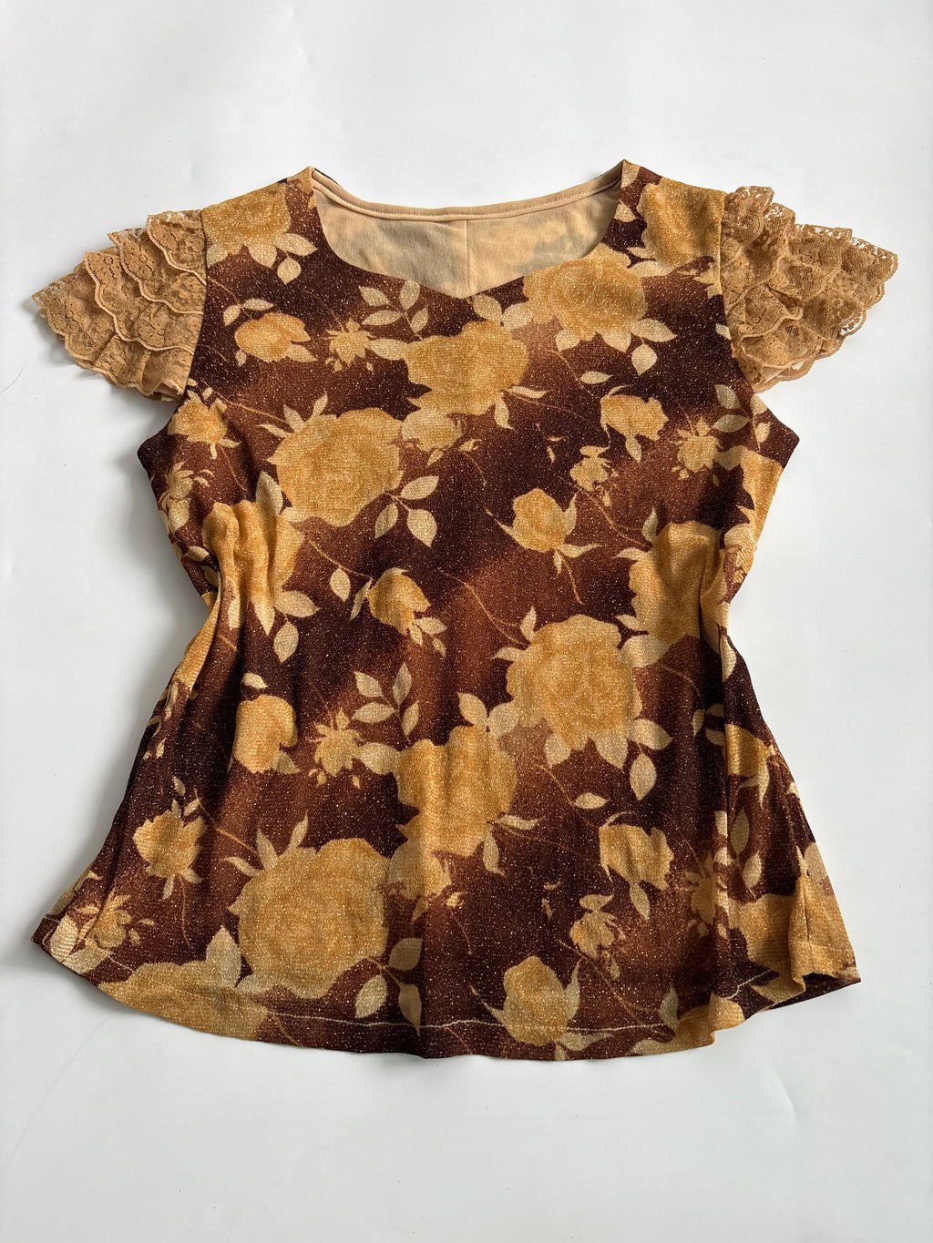 v neck printed top (36-42inch)
