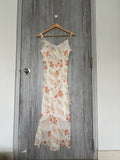 white floral euro dress (32-34inch)