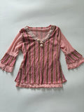 Pink v neck Barbie top(36 inch )
