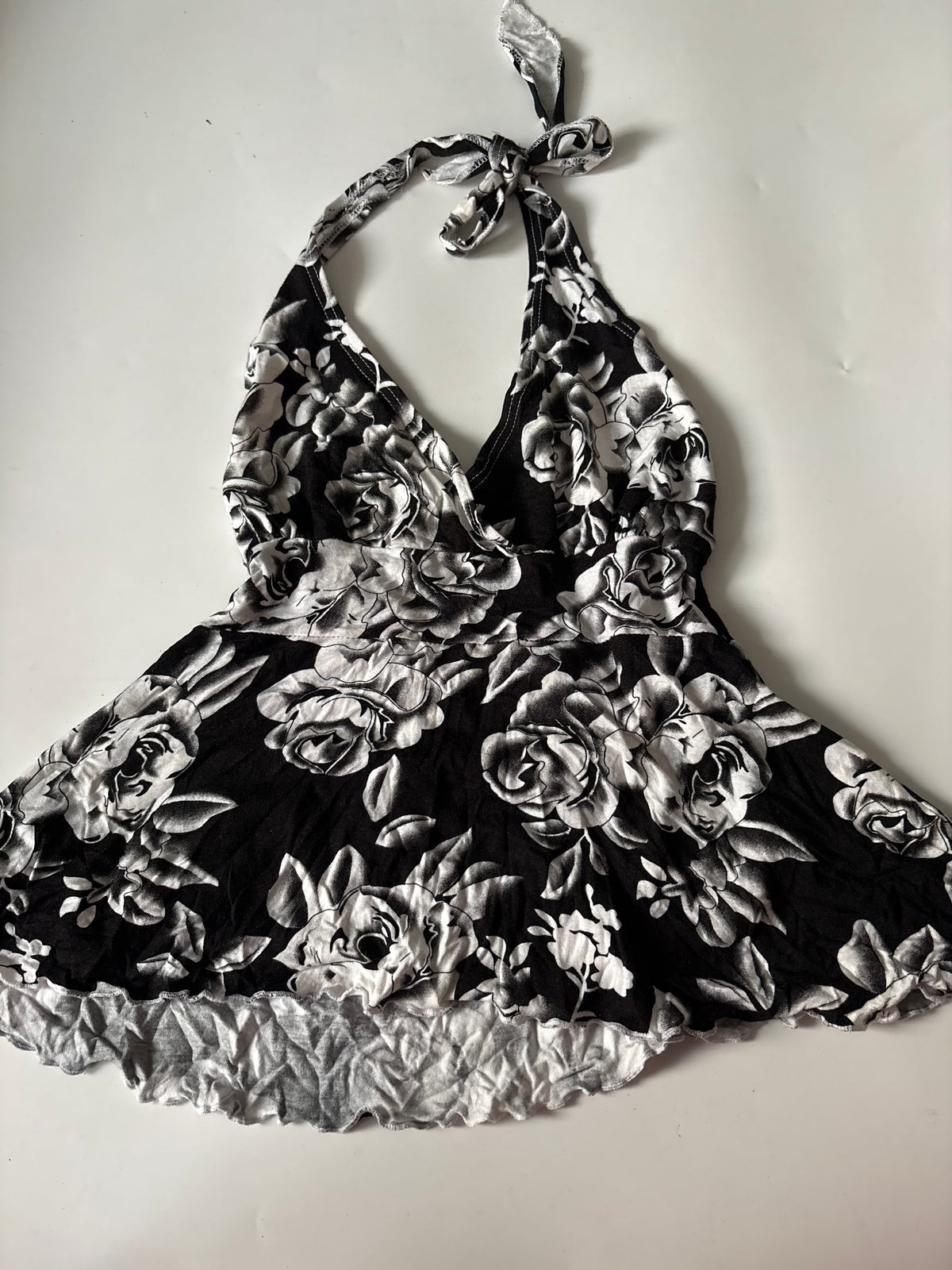rose black halter neck( 34-36inch)