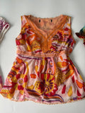 Beaded floral orange top(36 inch)