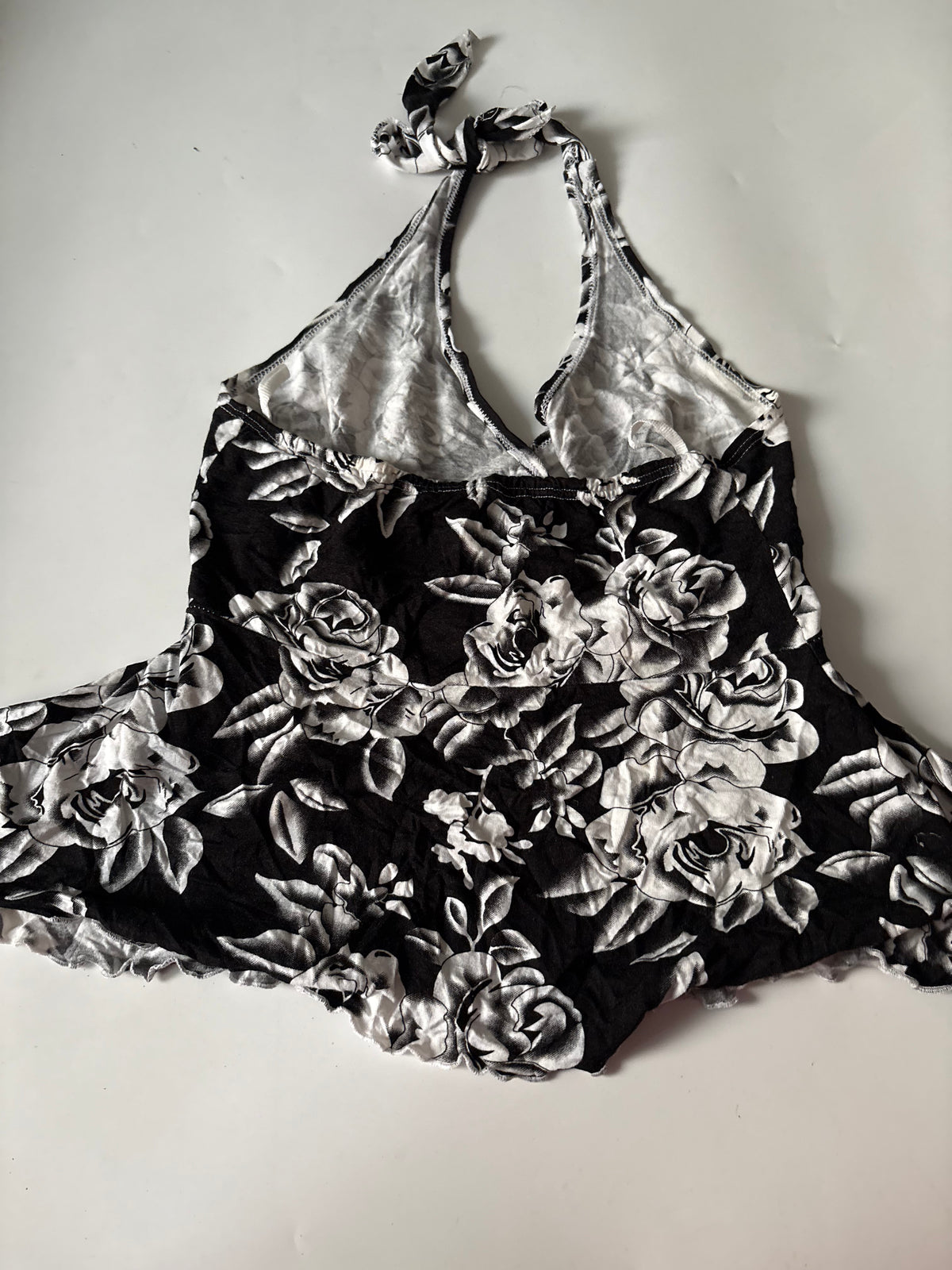 rose black halter neck( 34-36inch)