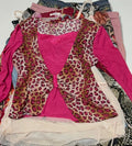 Y2k pink leopard print top(40inch)