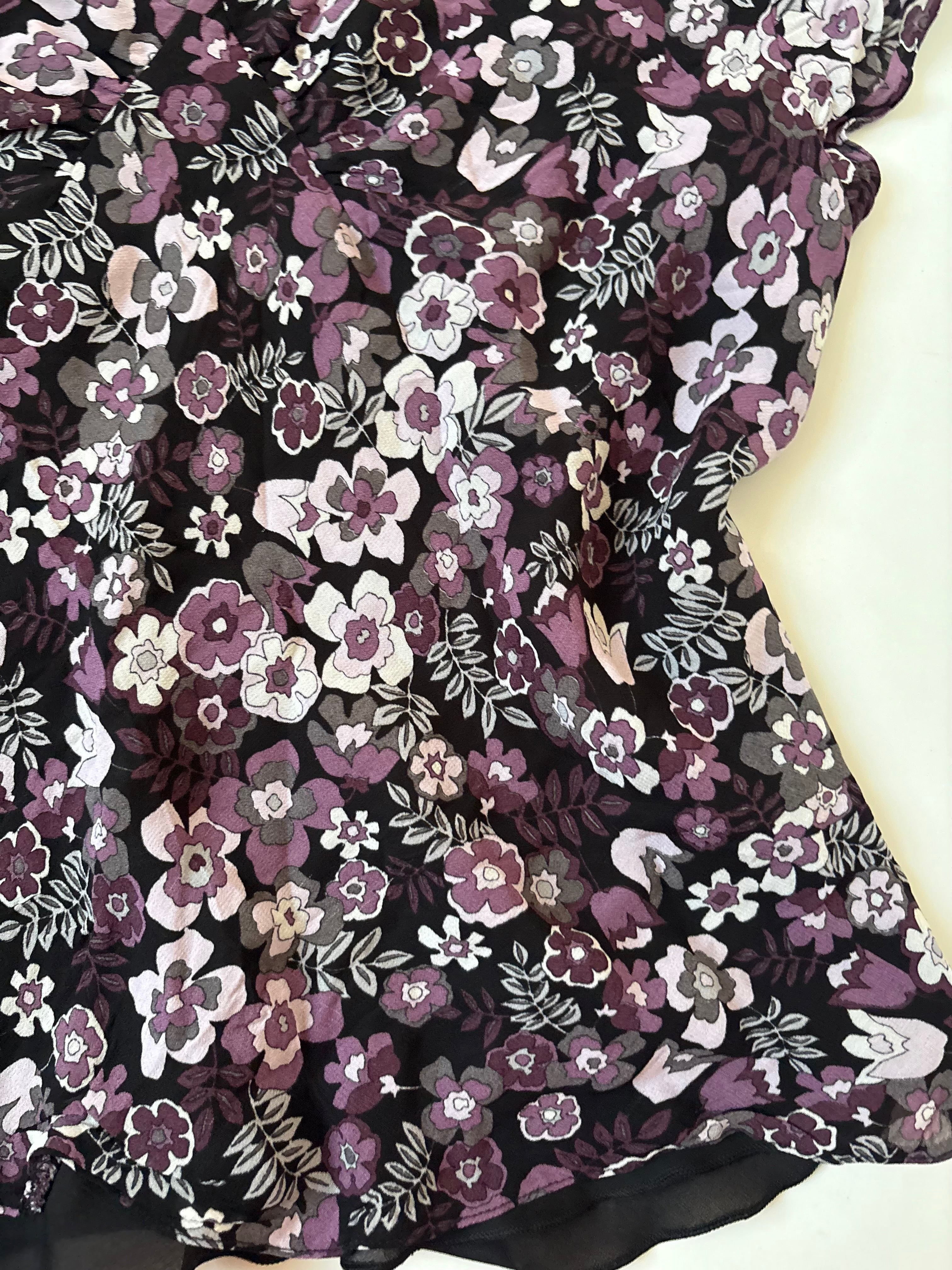 V neck flower top(46-50inch)