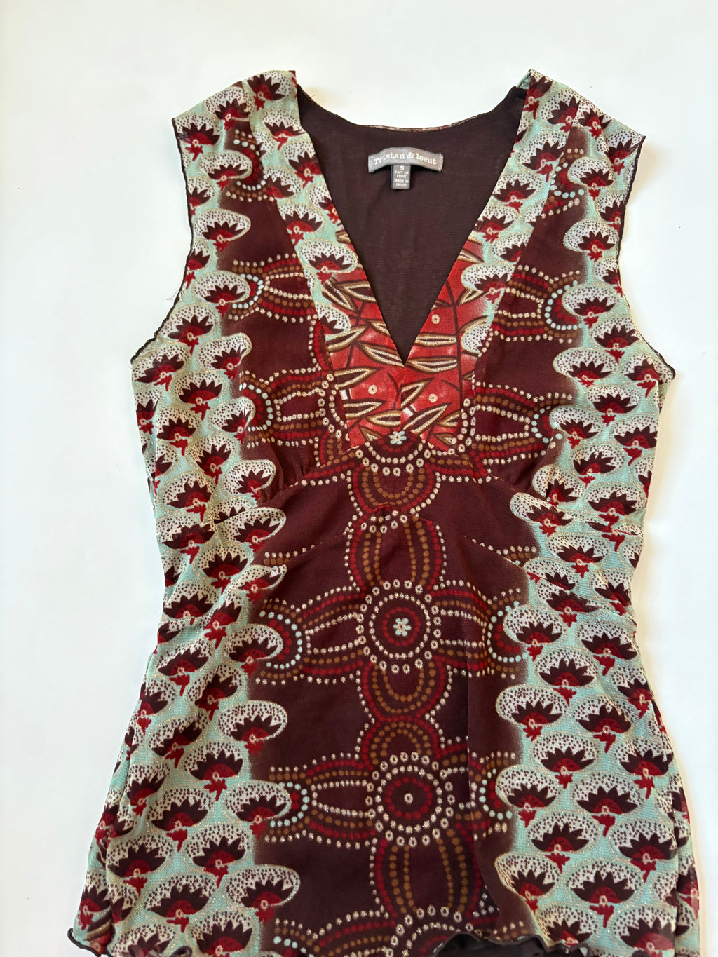 v neck brown fairy top ( 34-36inch)