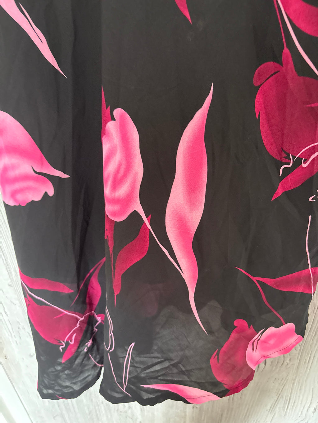 asymmetrical pink floral skirt (40inch)