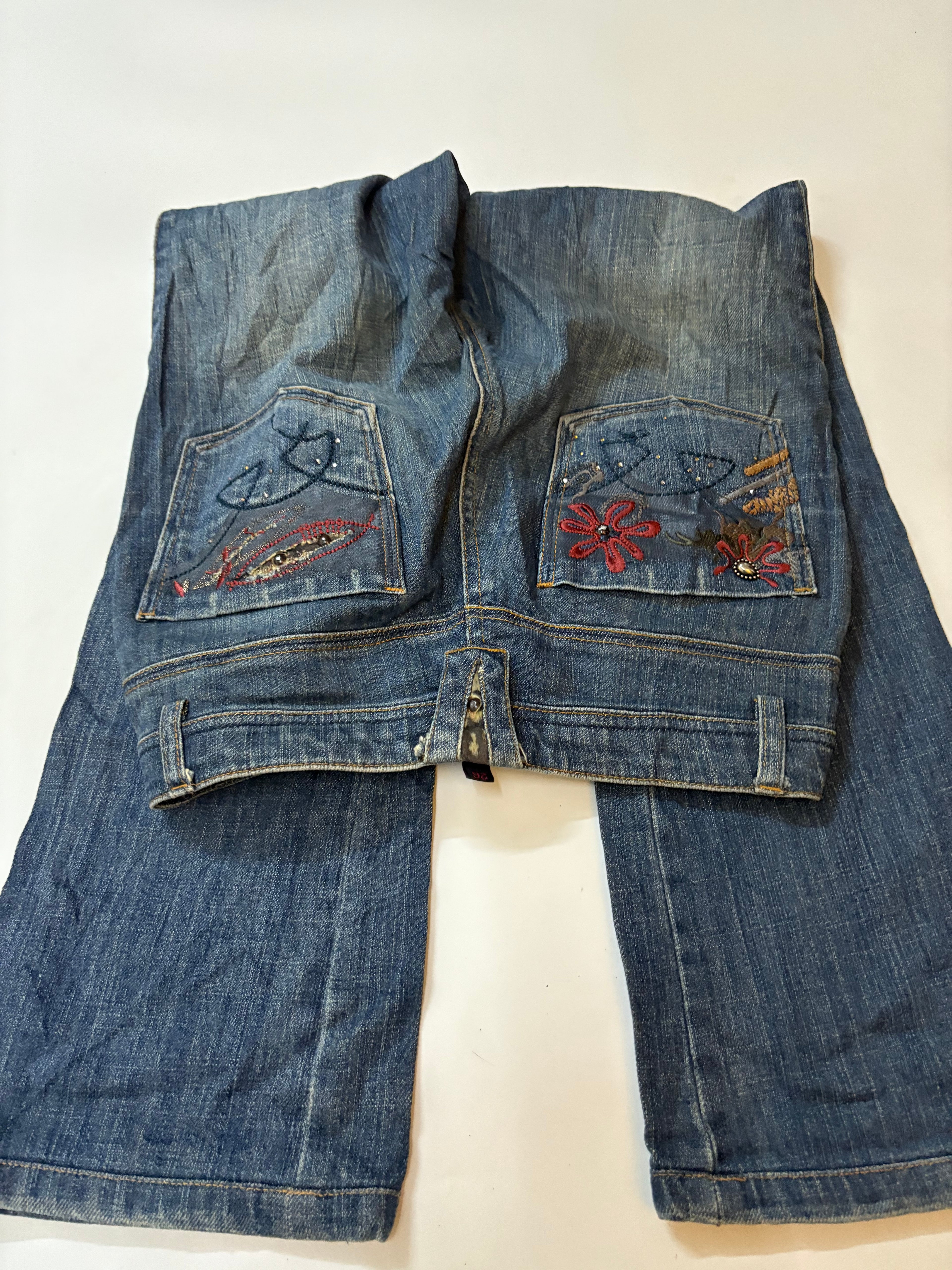 MICROO low rise jeans(26 inch)