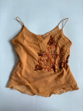 beaded orange cami top(36-40inch)