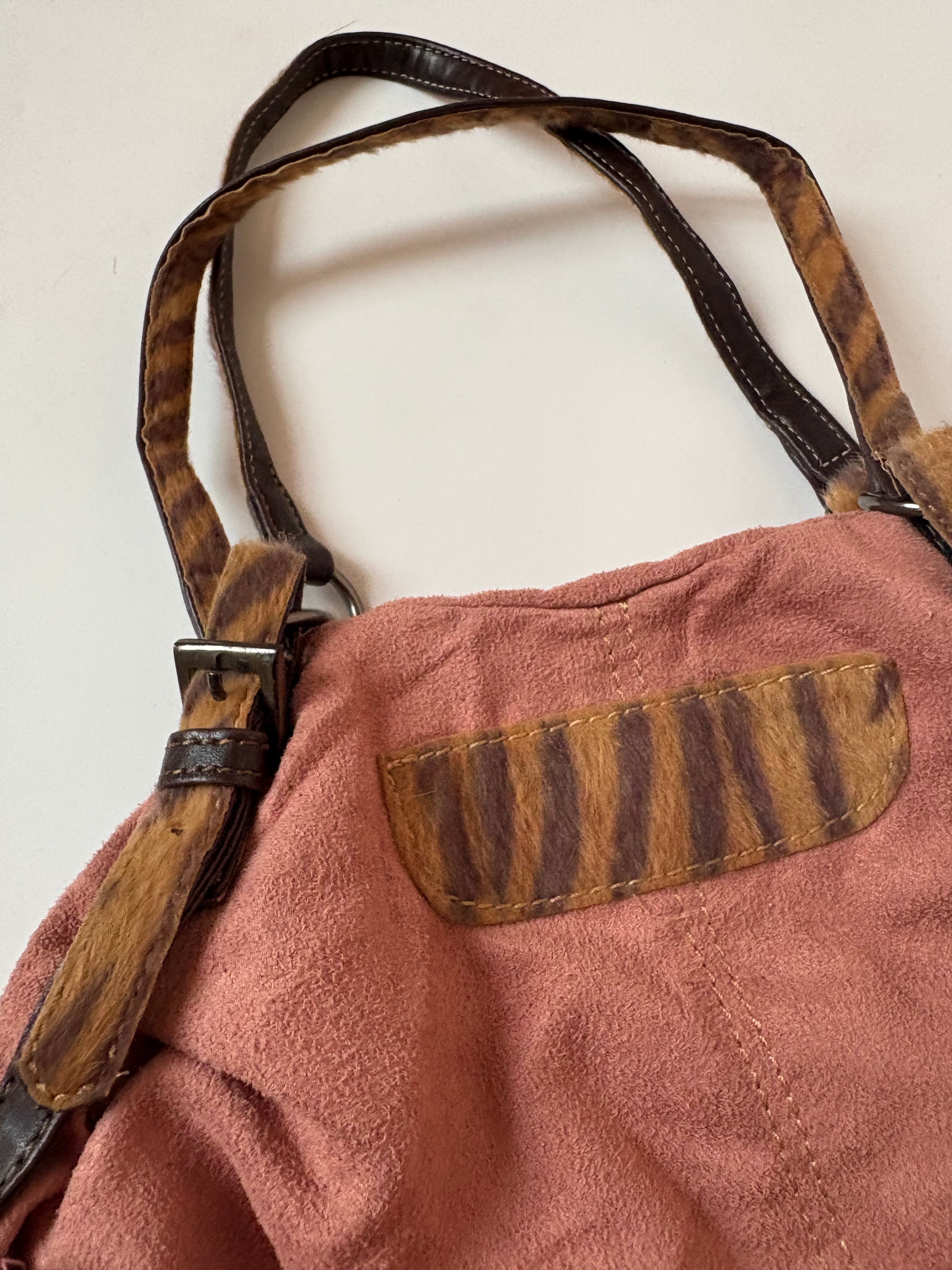 David jones Leopard hand bag