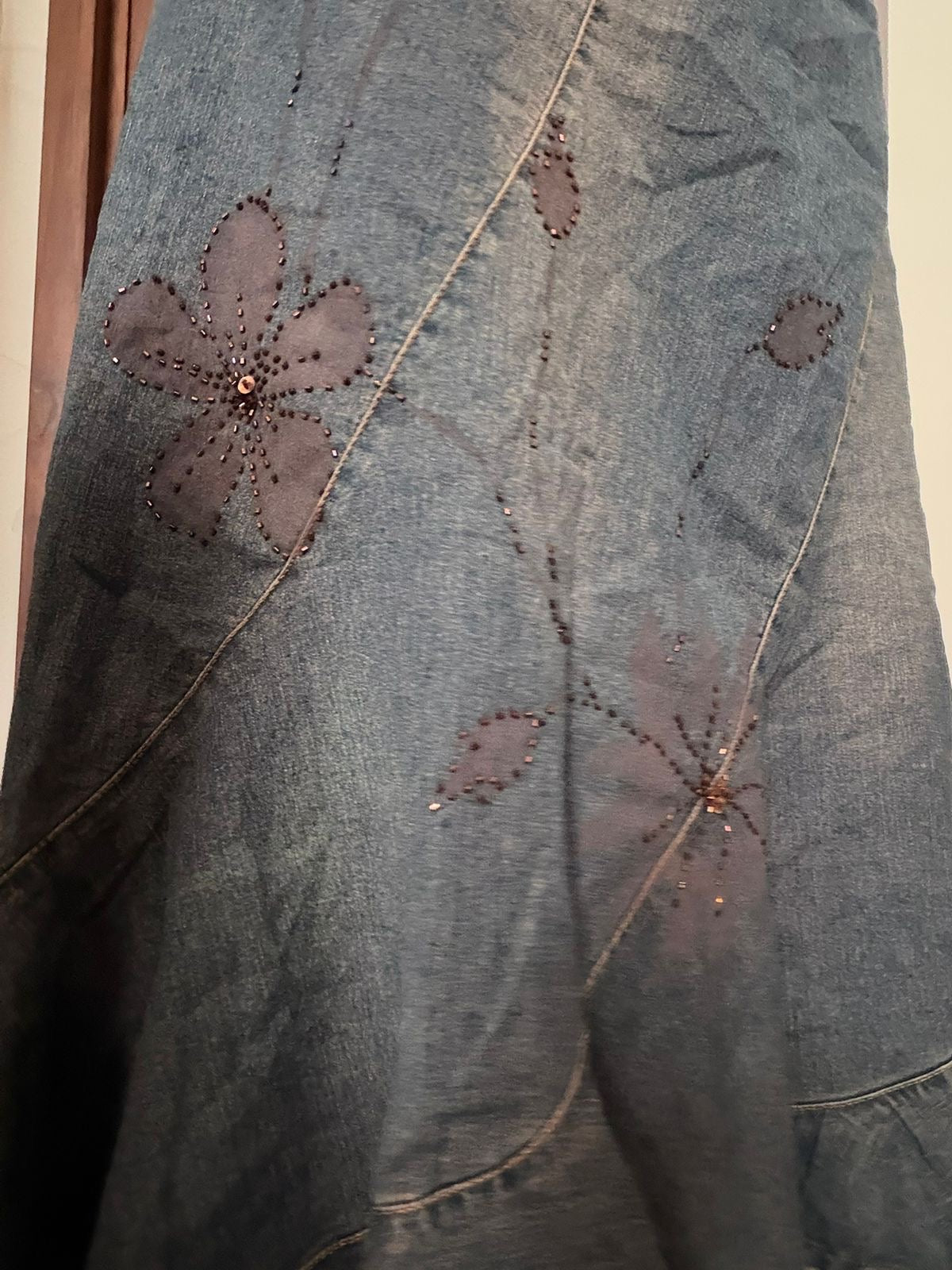 Floral beaded skirt(36 inch)