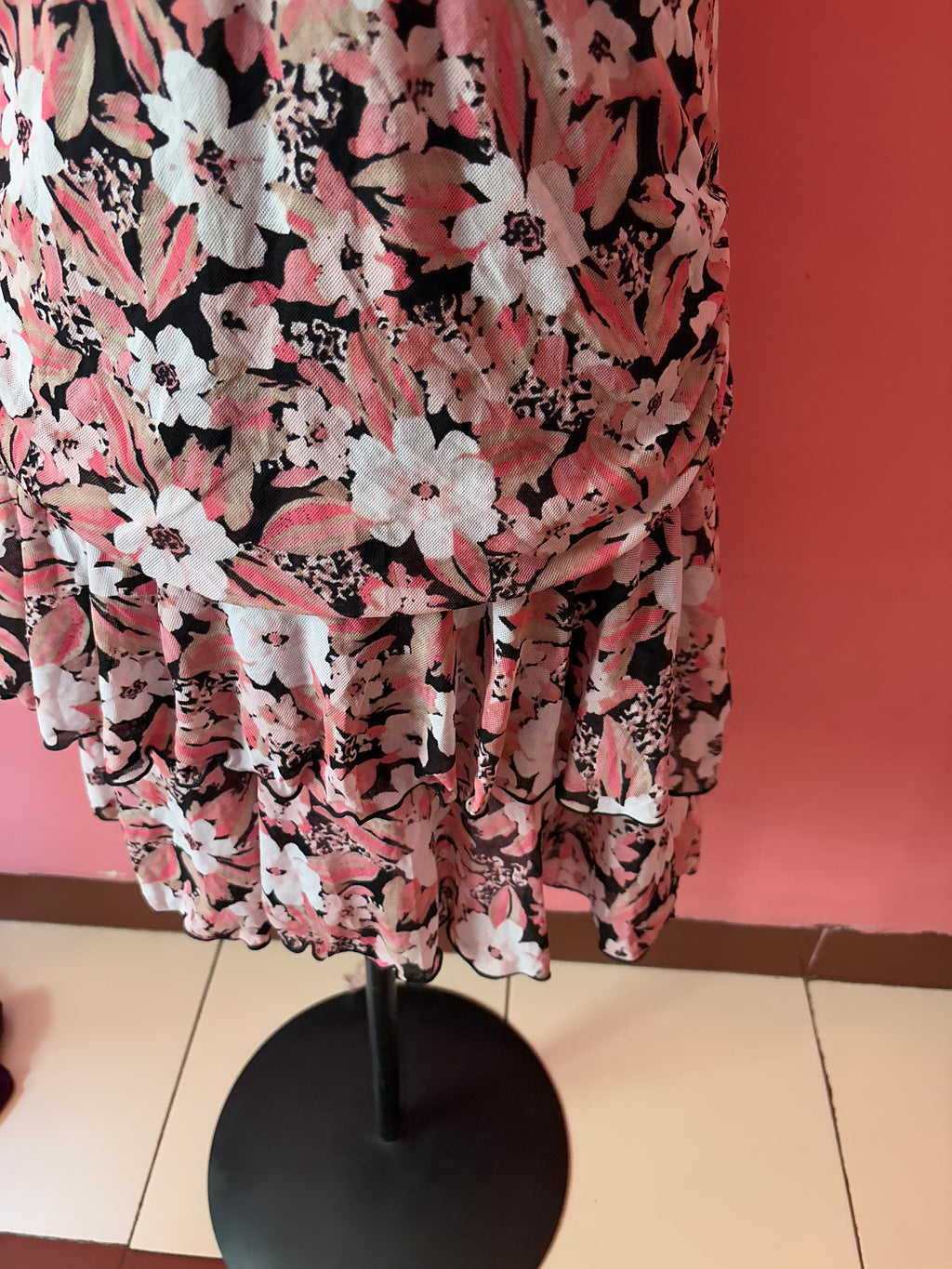 Black floral dress(34-36inch)