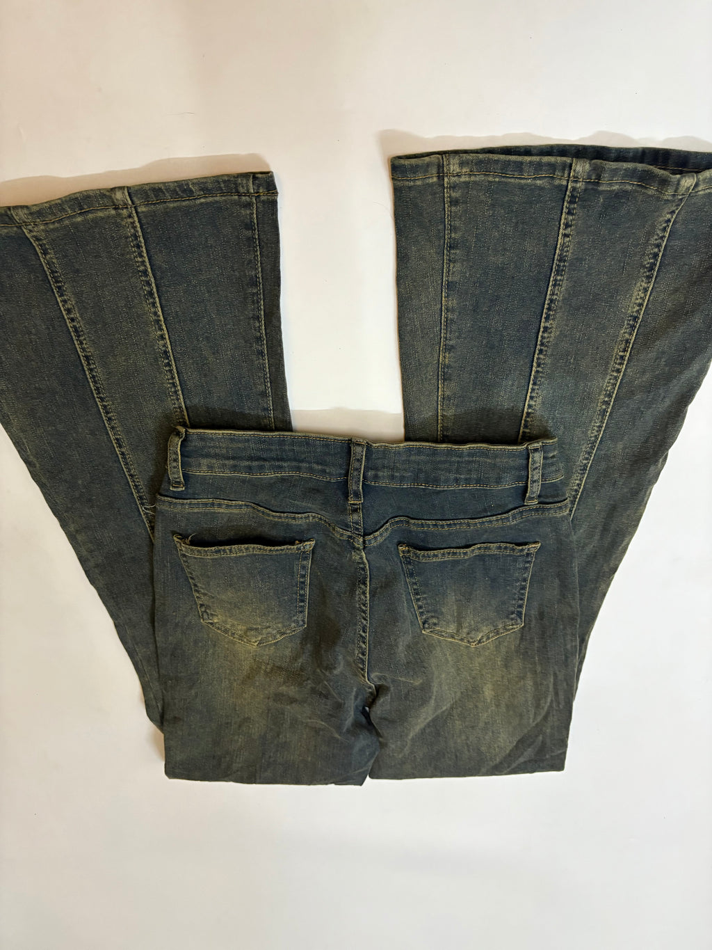 Stripped mid rise jeans(30 inch)