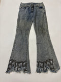 rhine stone flared jeans ( 28inch)