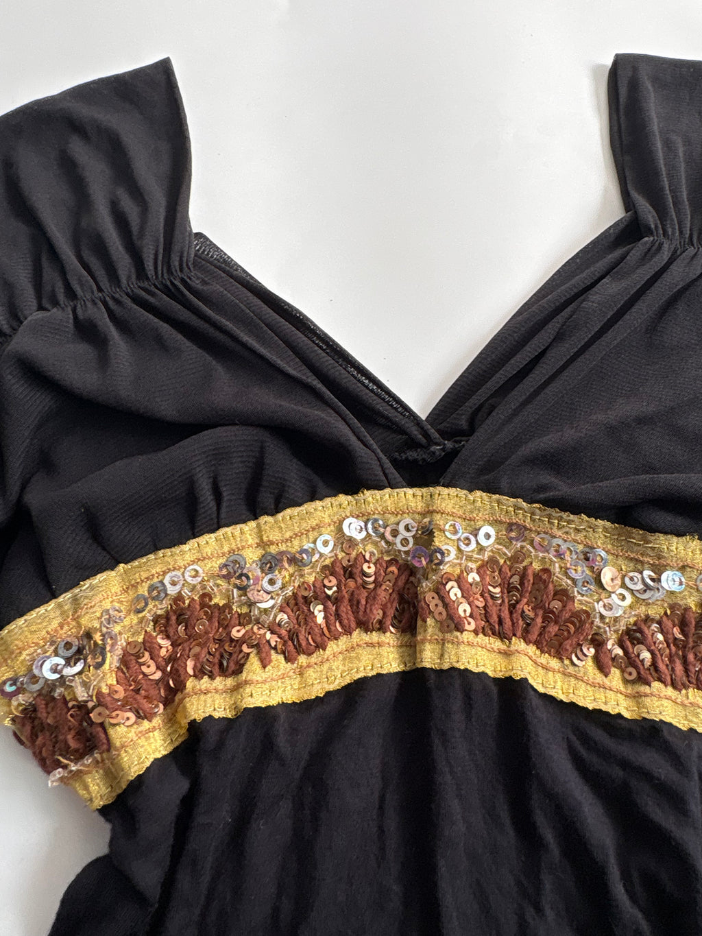 sequin v neck top (34inch)