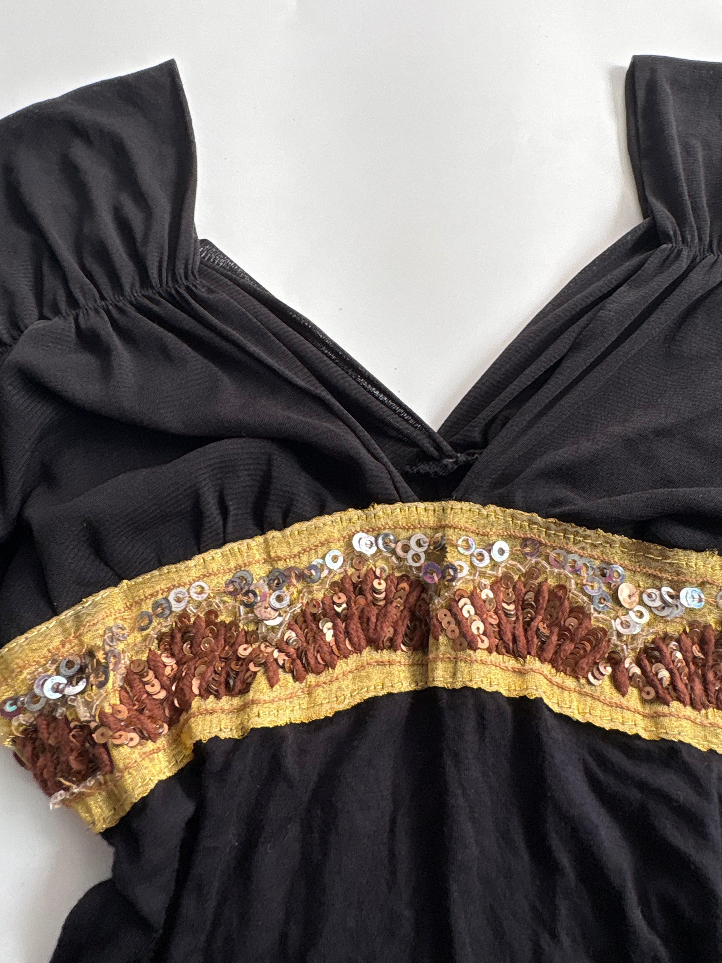 sequin v neck top (34inch)