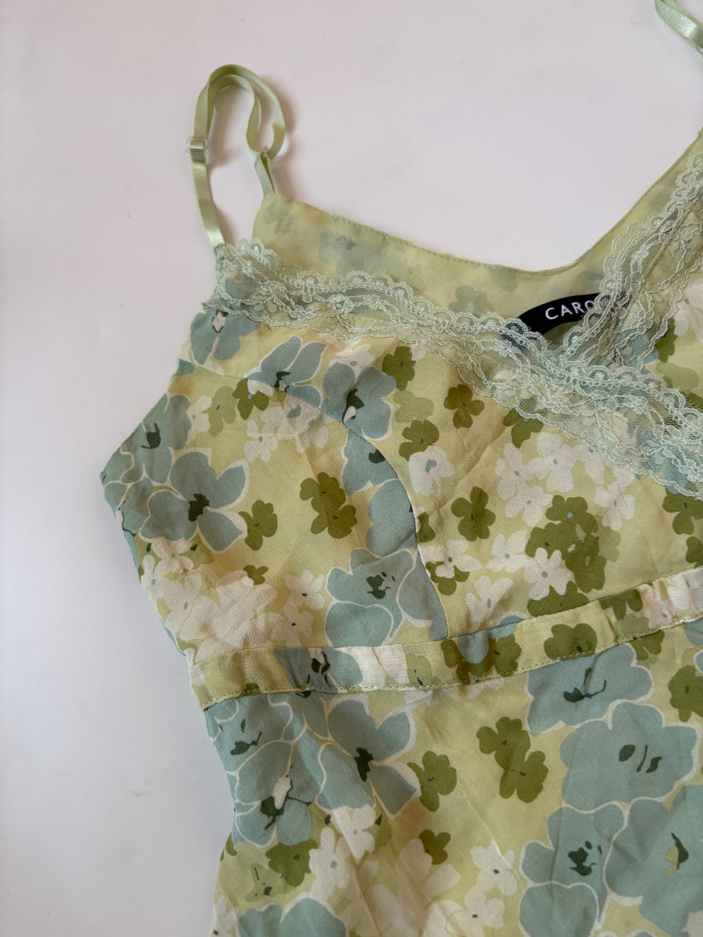 CAROLL floral green top(32-36 inch)