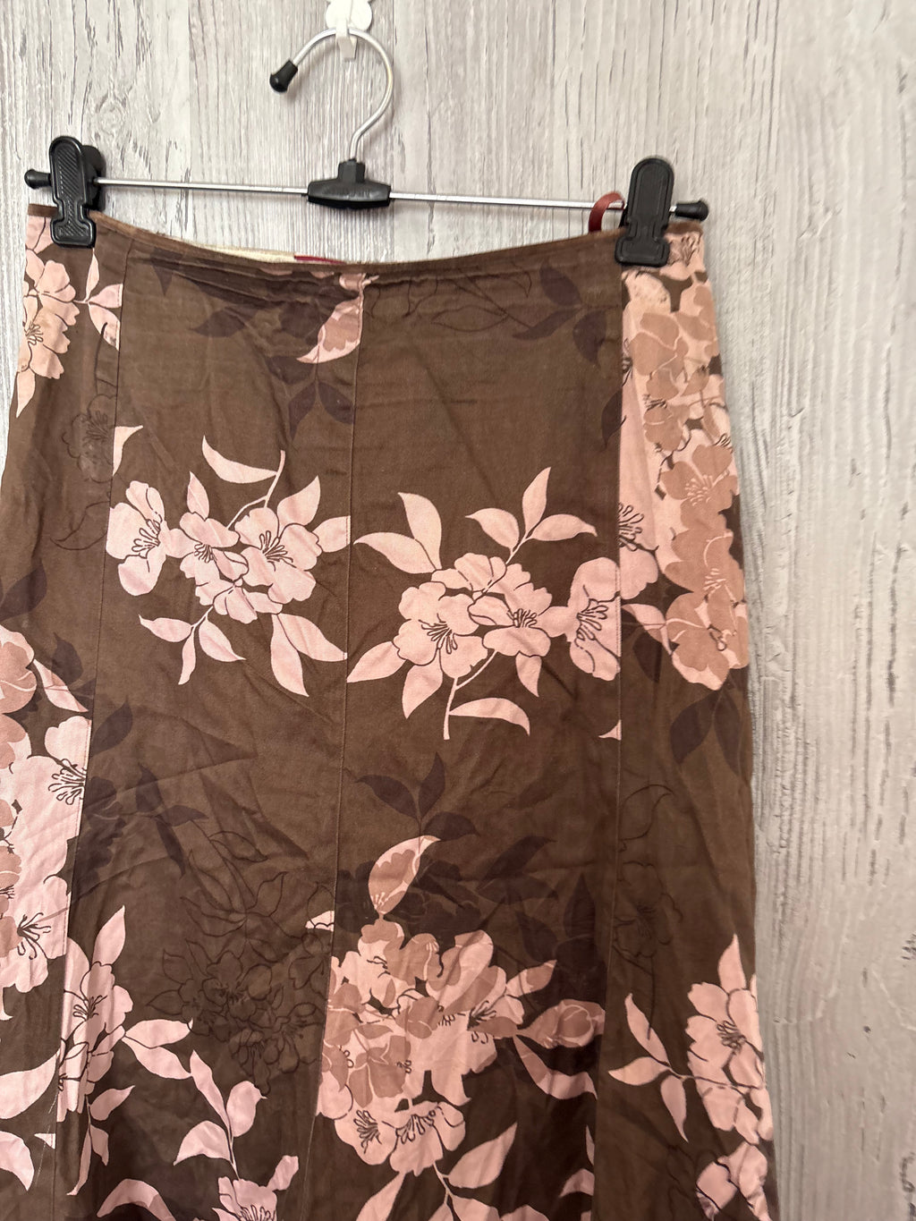 monsoon brown floral skirt (36inch)
