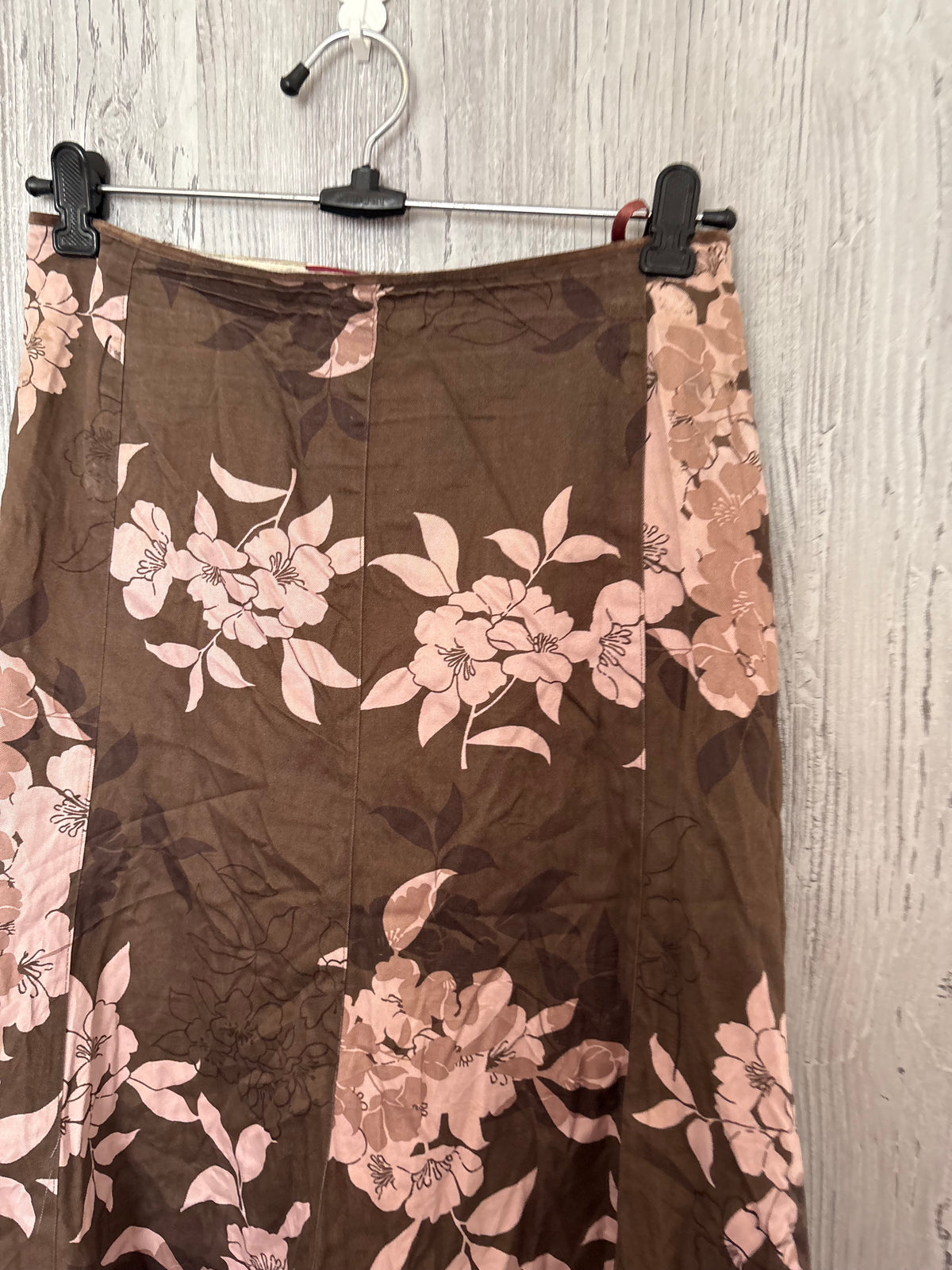 monsoon brown floral skirt (36inch)