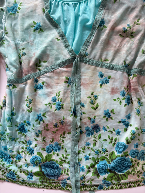 Blue rose top tie dye(42 inch)