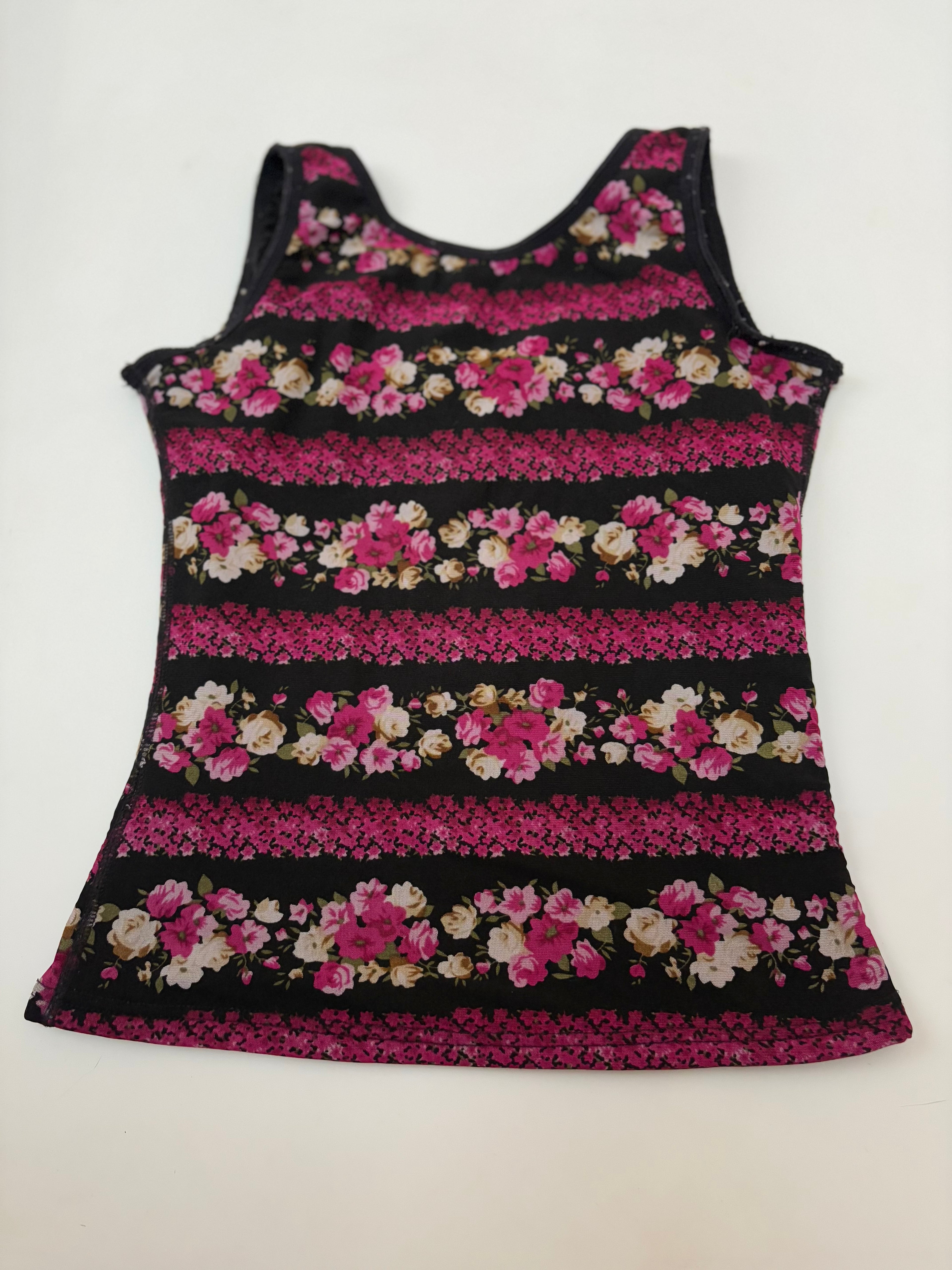 NANJIREN black floral top(32-36inch)