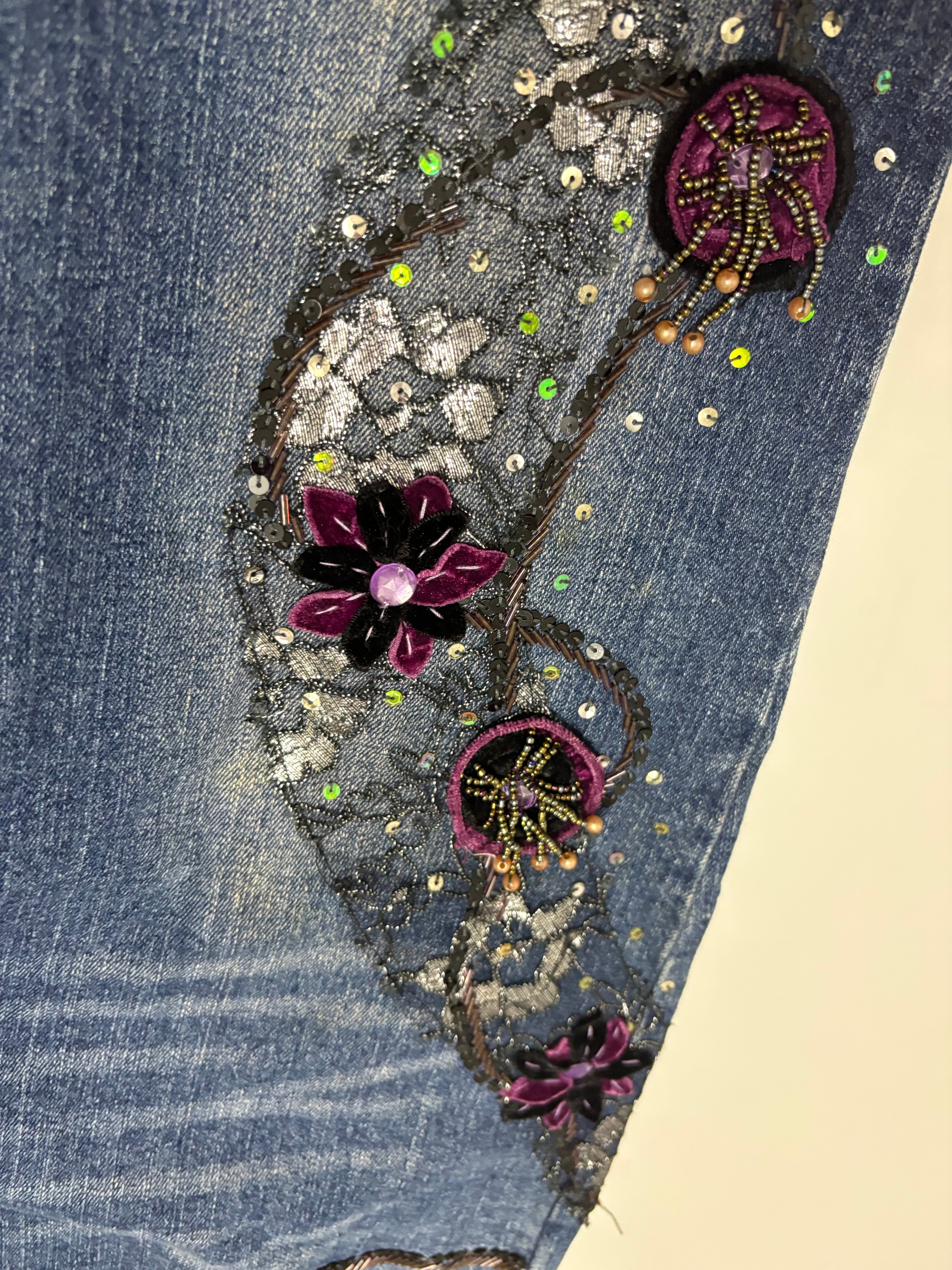 spider brake beaded jeans ( 30inch)