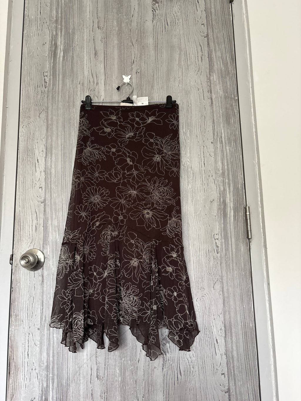 CANADA floral brown skirt(34 inch)