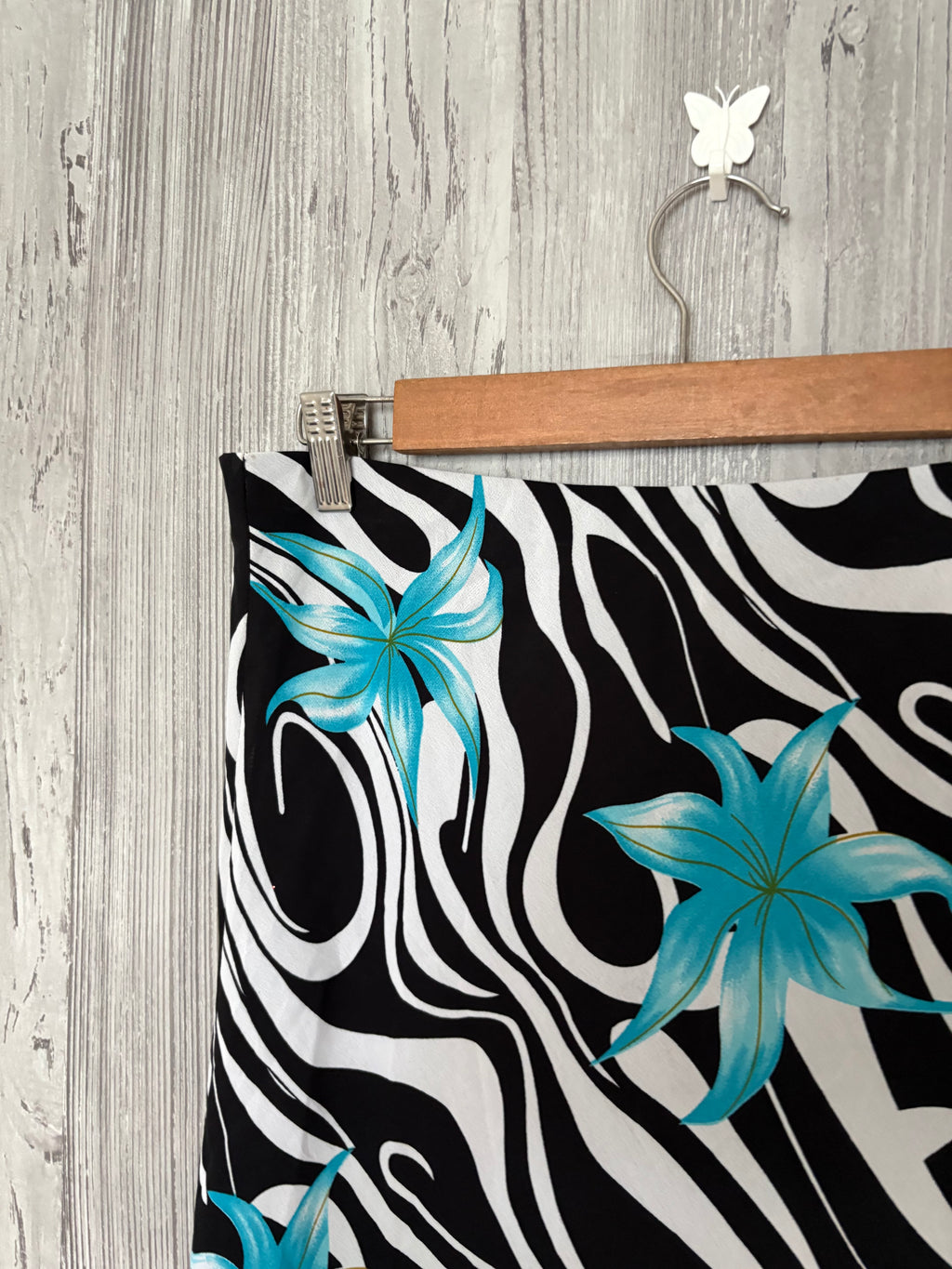 Anna zebra styled floral skirt(38inch)