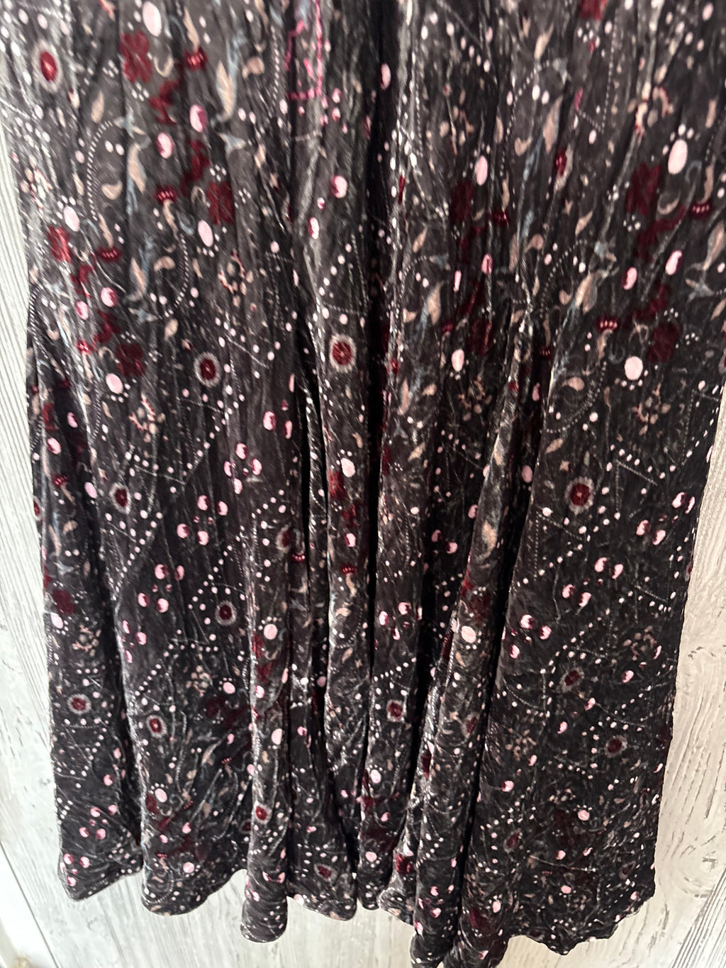 luisa spagnoli velvet skirt (32inch)