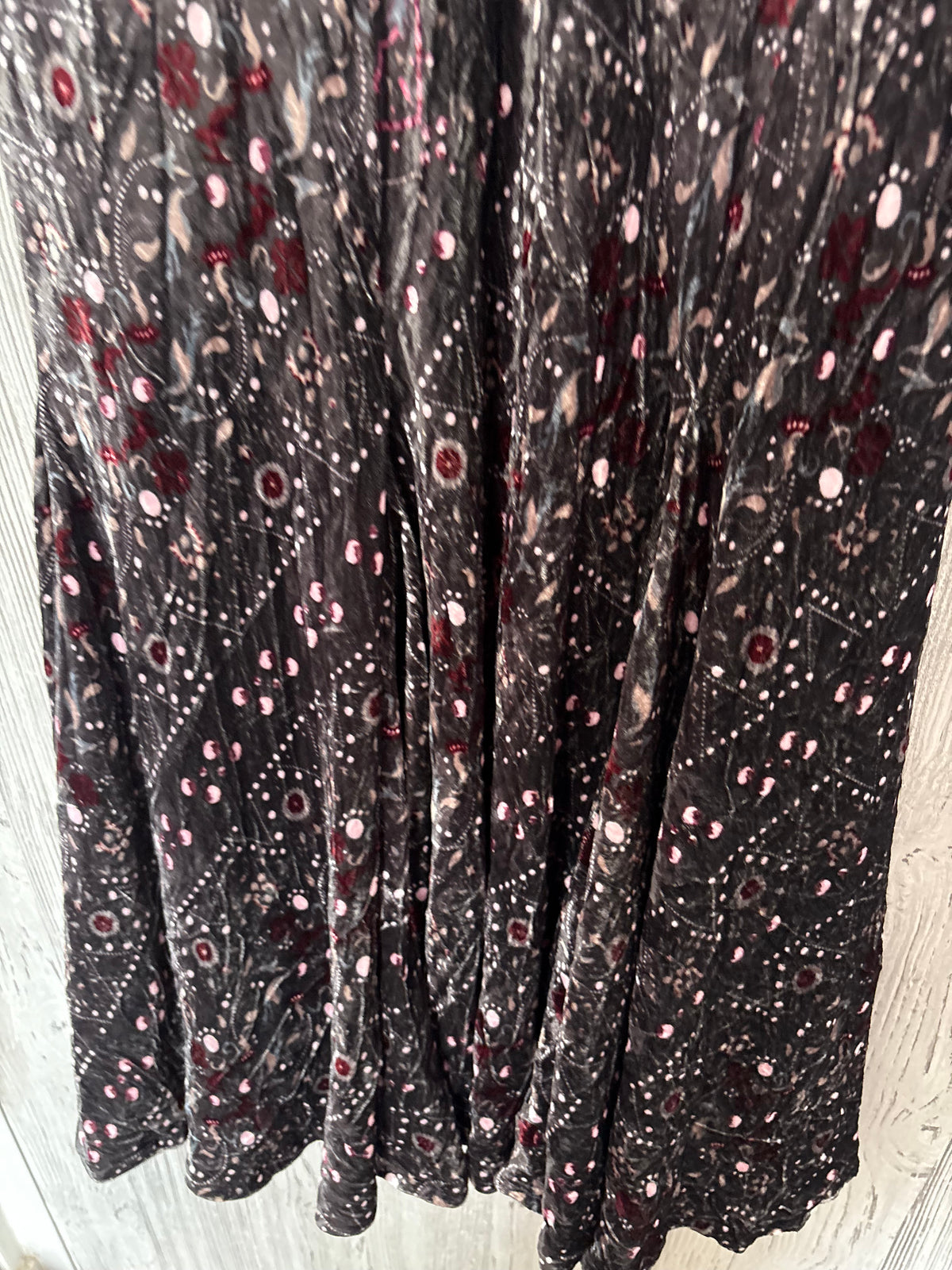 luisa spagnoli velvet skirt (32inch)