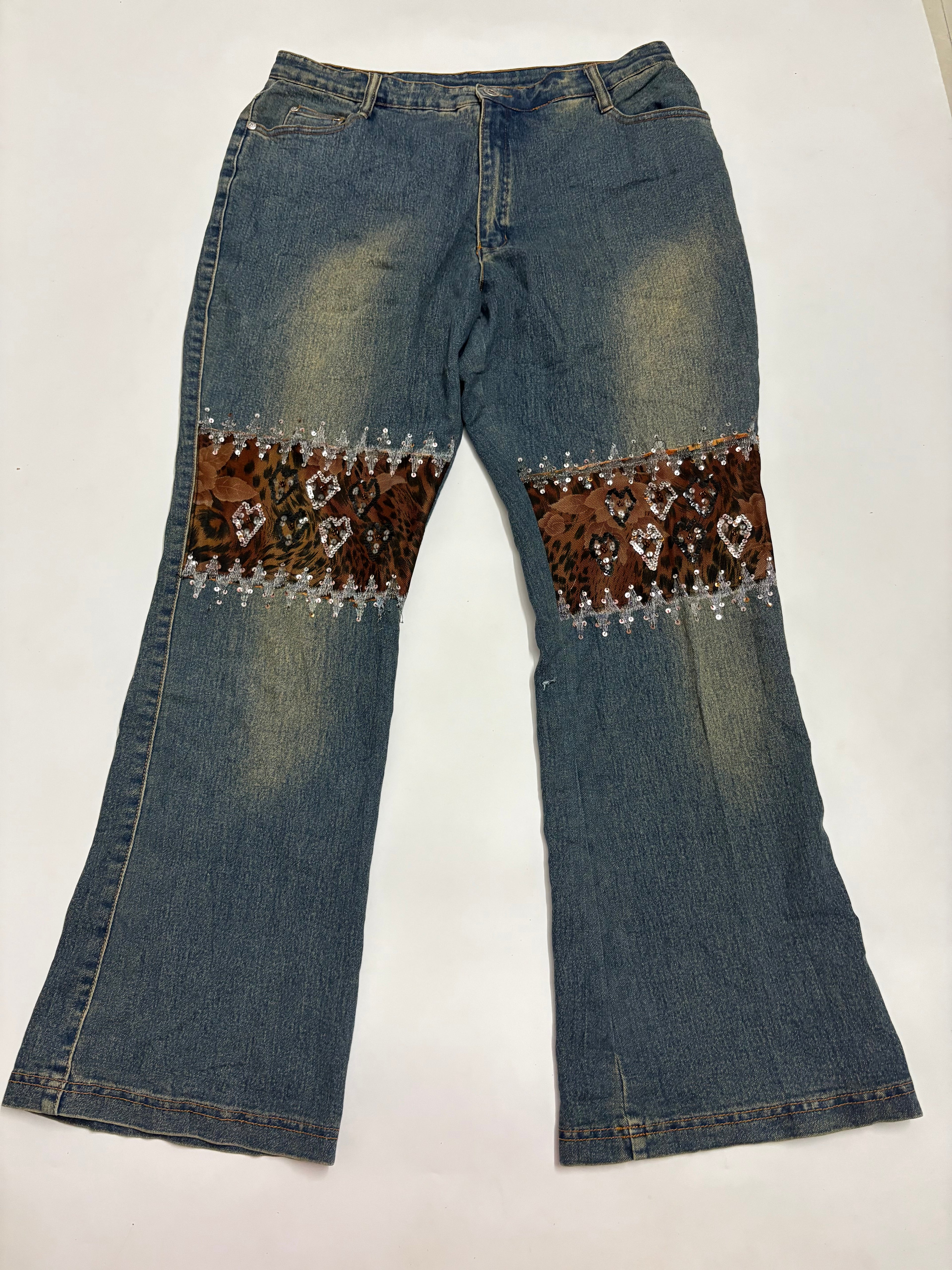 shyger animal printed high waist jeans (36inch)