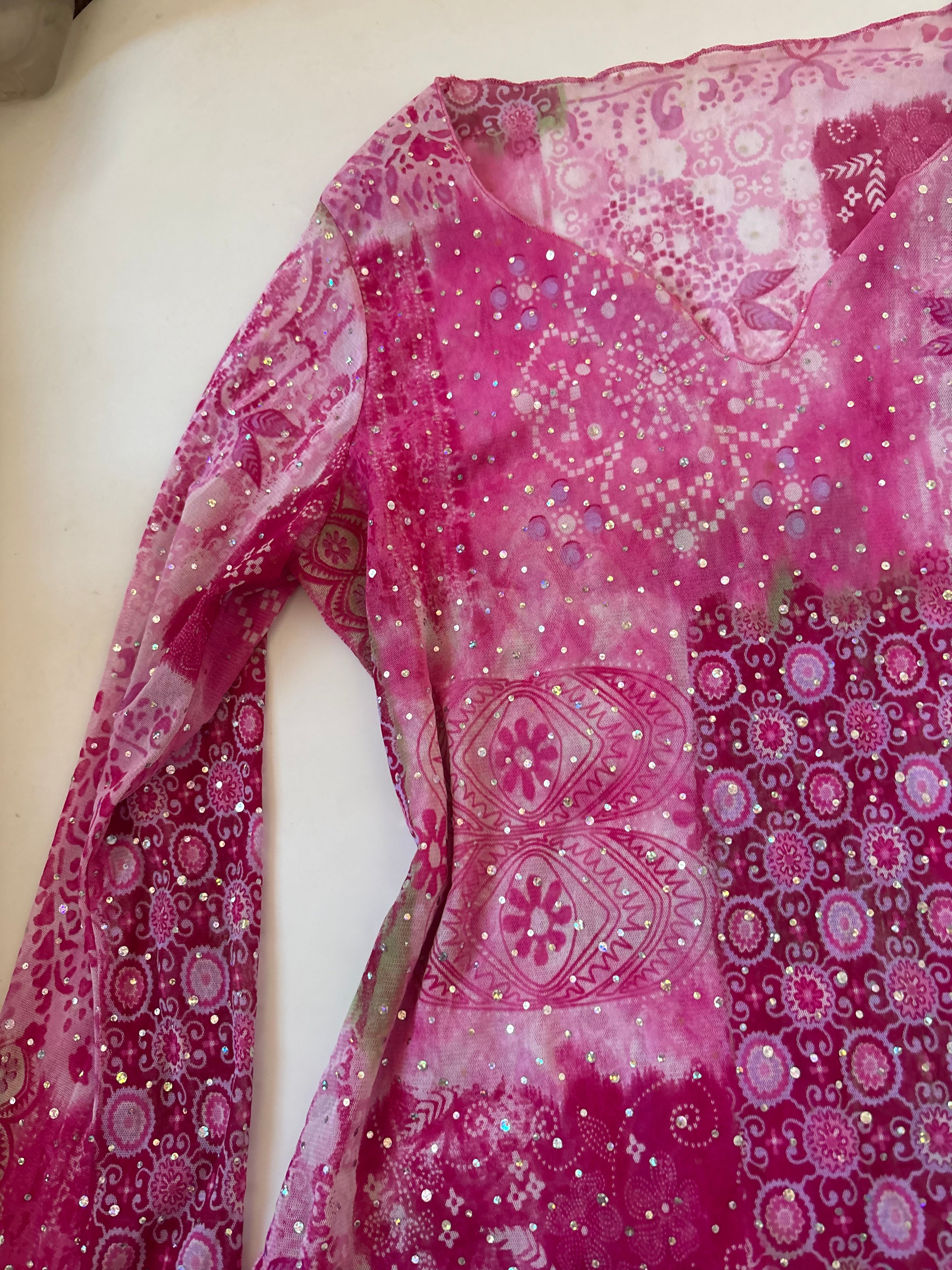 Pink shiny top(40-44 inch)