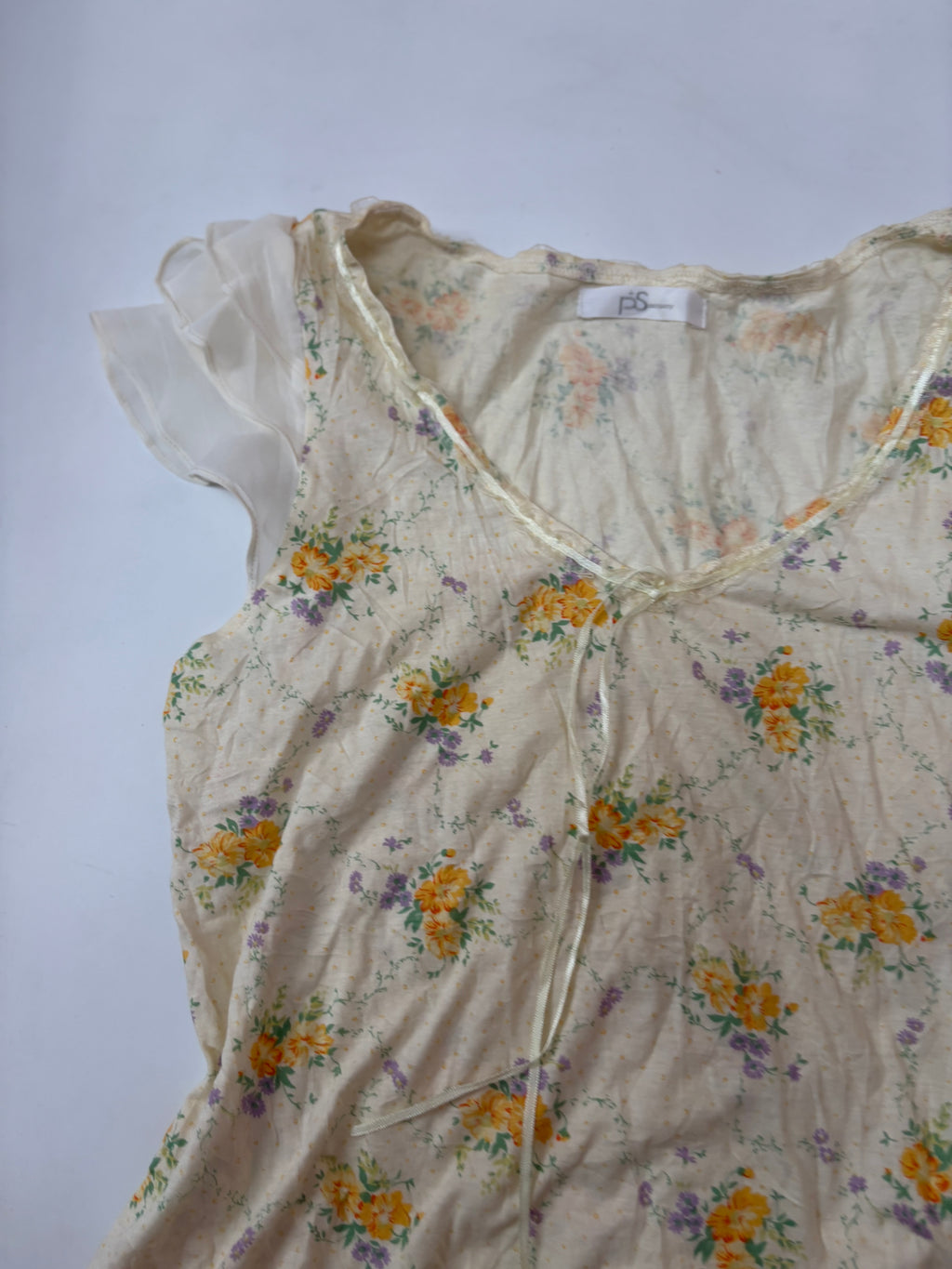 PS company yellow floral top(32-36inch)