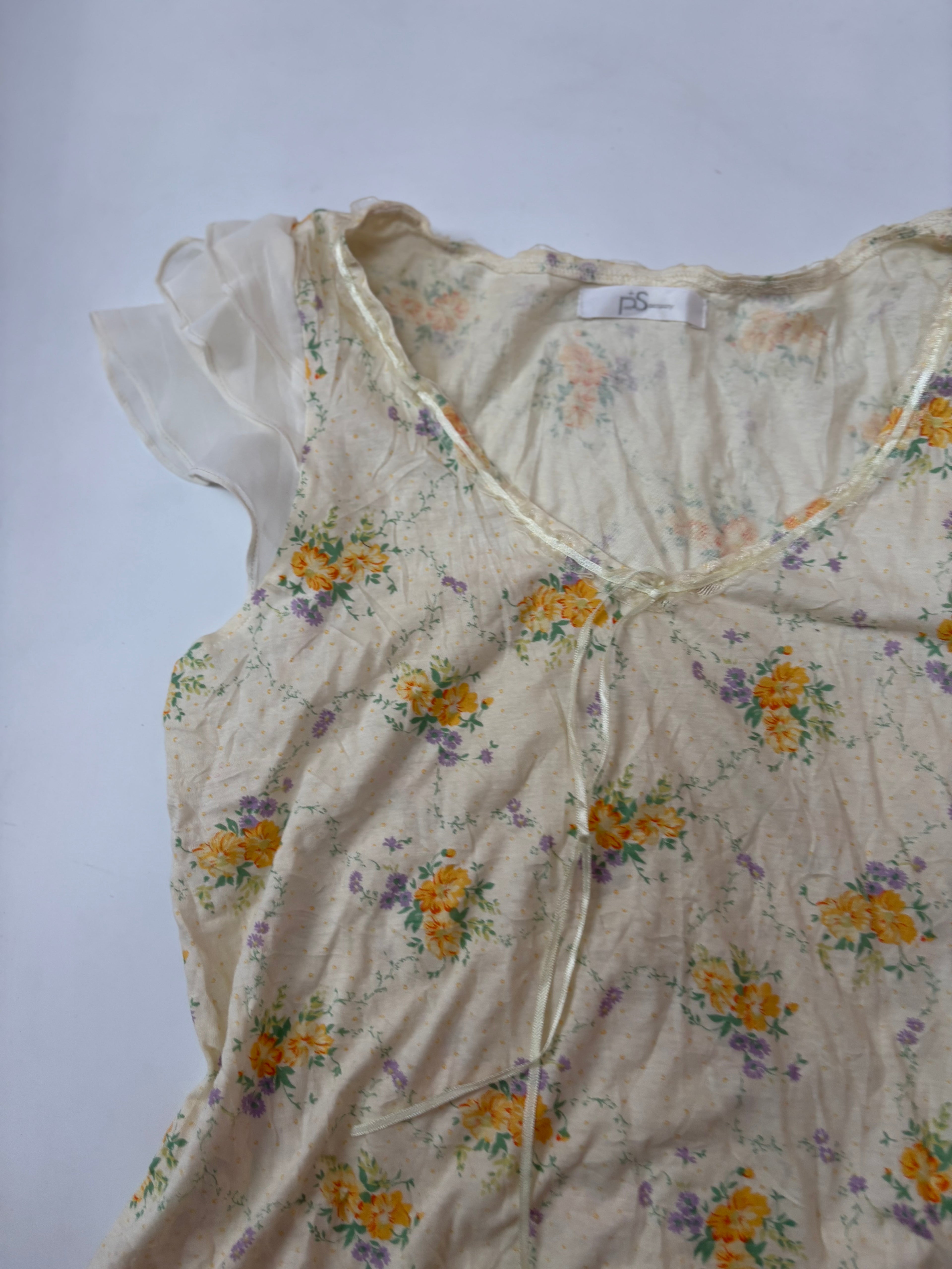 PS company yellow floral top(32-36inch)