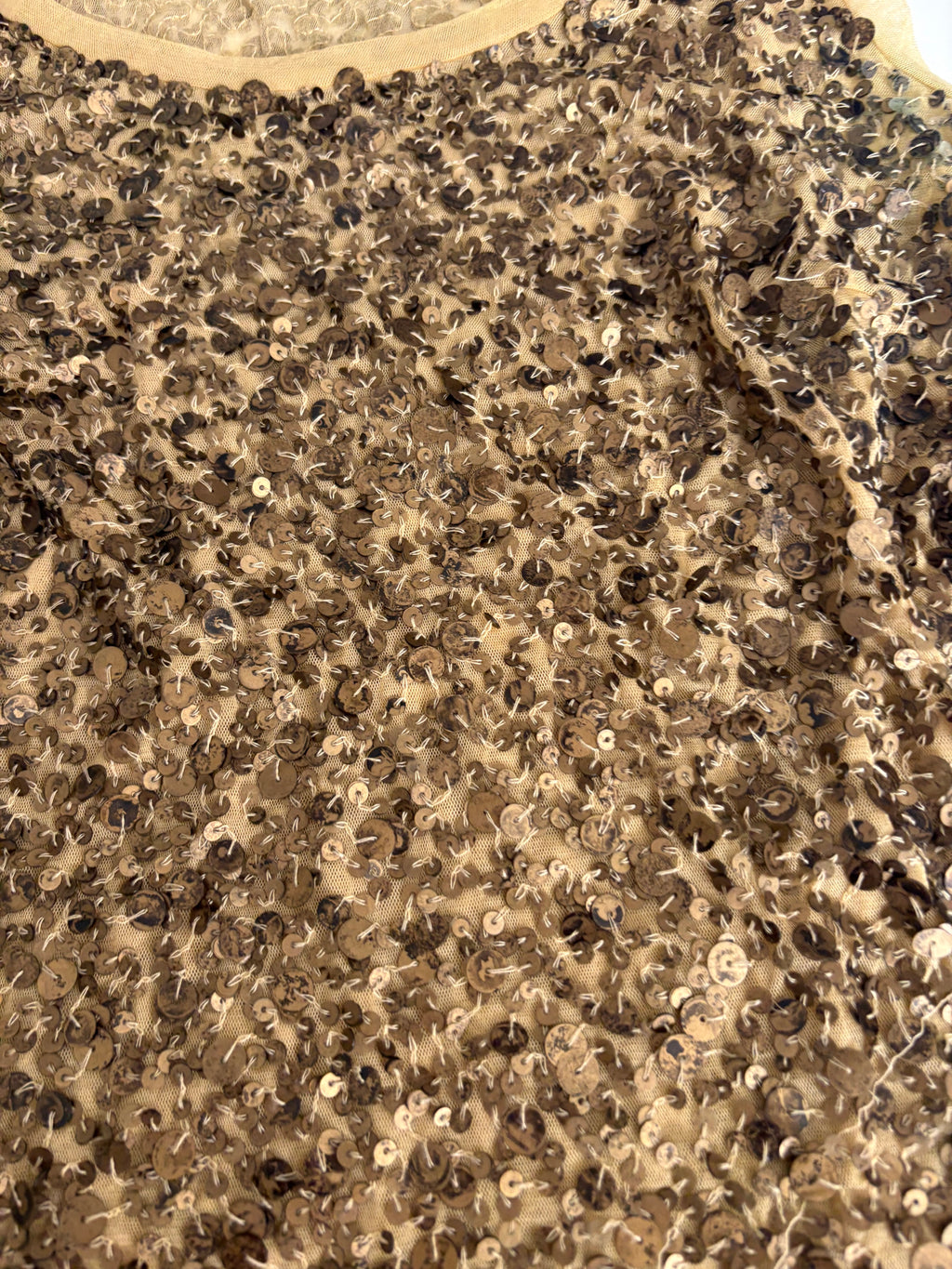 Vera mont beaded beige top(38-40 inch)