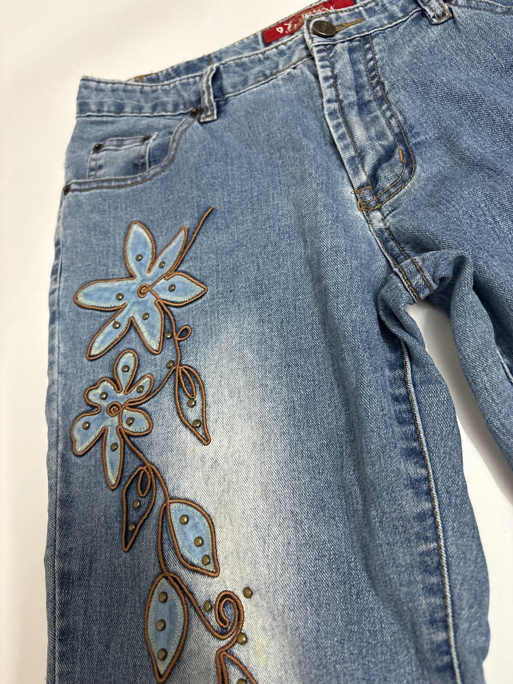 97 jeans floral low rise jeans(30 inch)