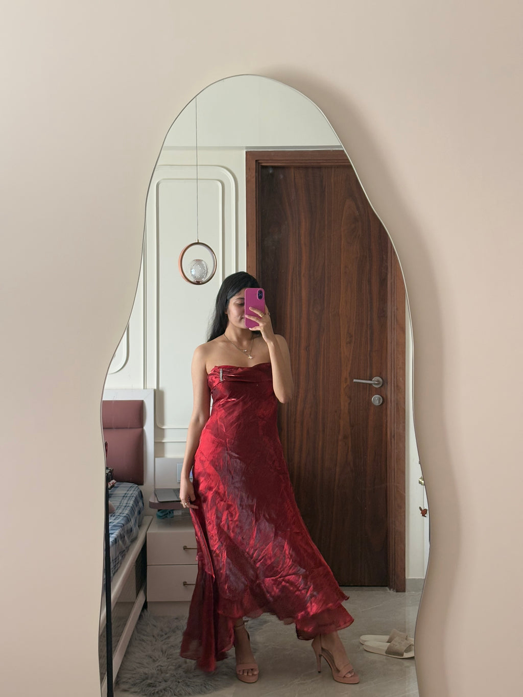 Orsay strapless red dress( 34 inch)