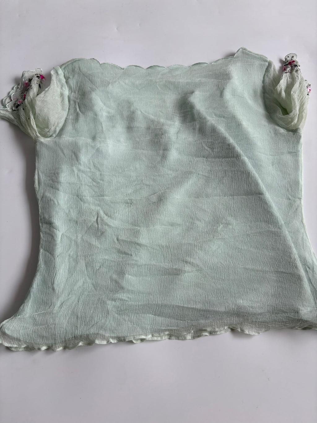 fairy v neck green top (40inch)