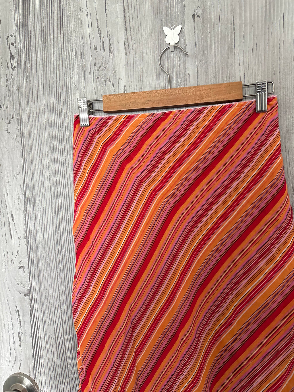 blue motion orange stripped skirt ( 30-34inch)