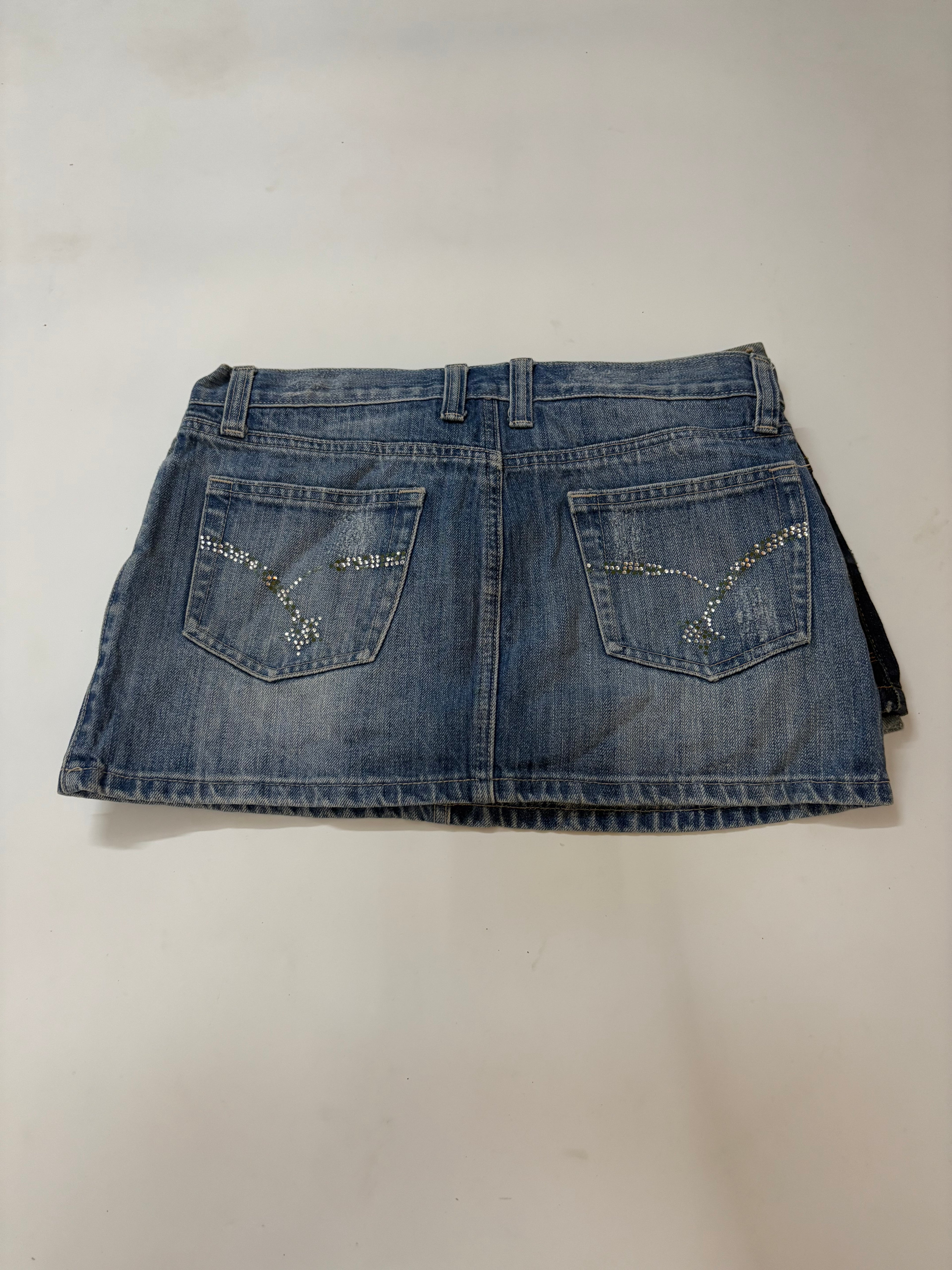 Back beaded mini skirt(30inch)