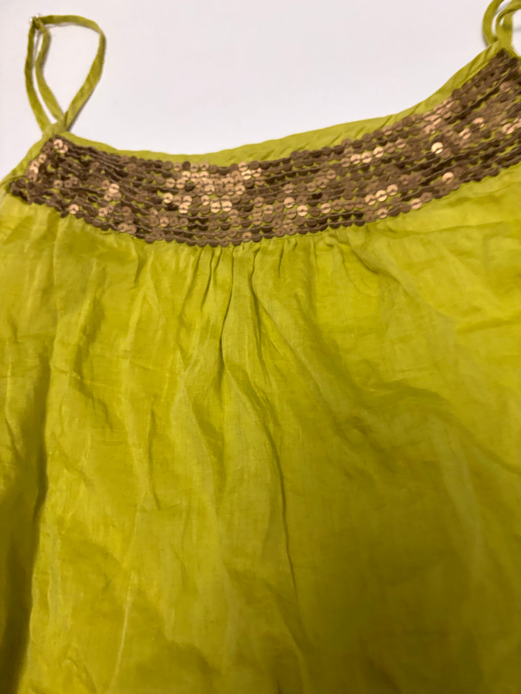 Green sequin design top(34inch)