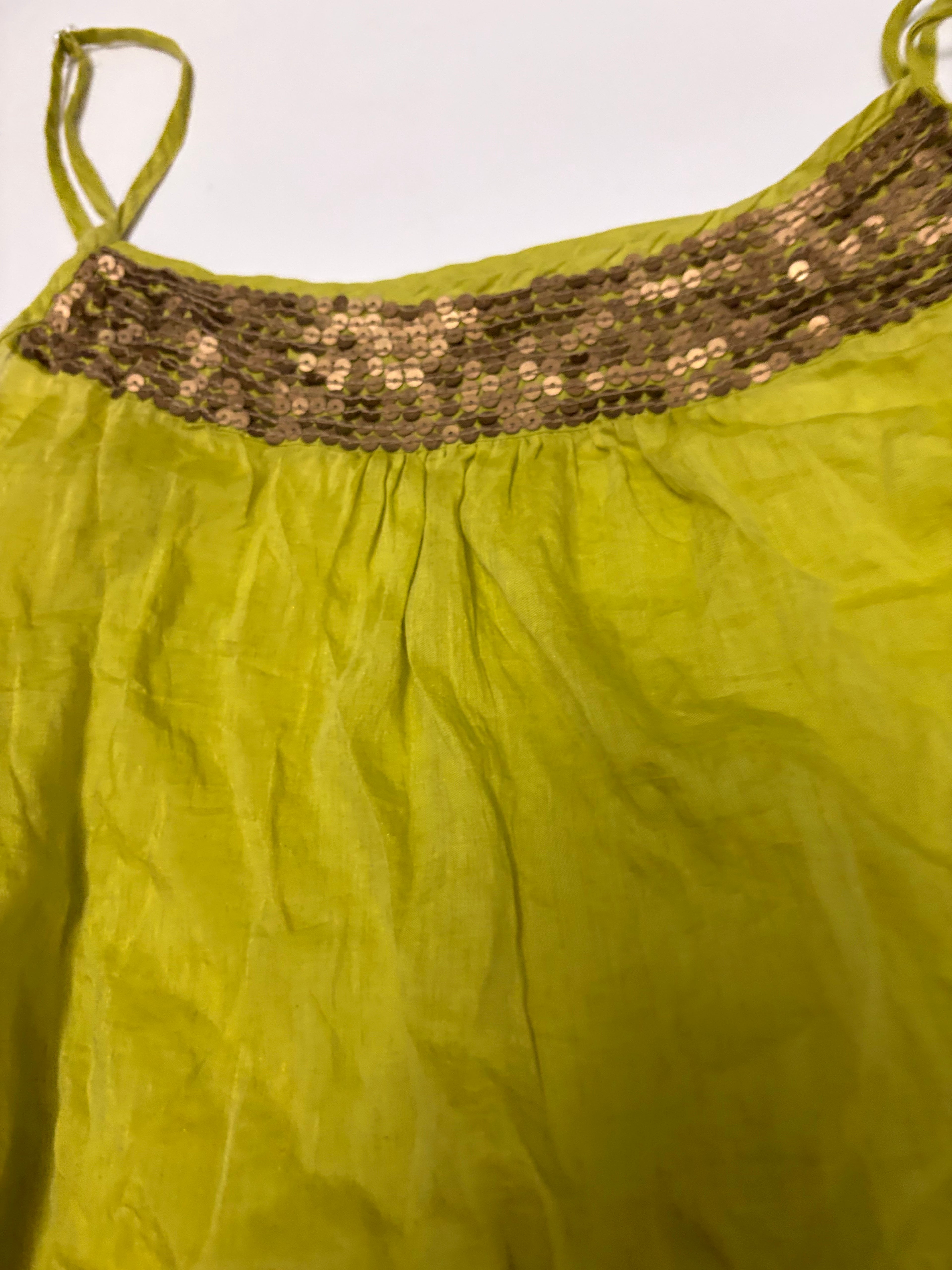 Green sequin design top(34inch)