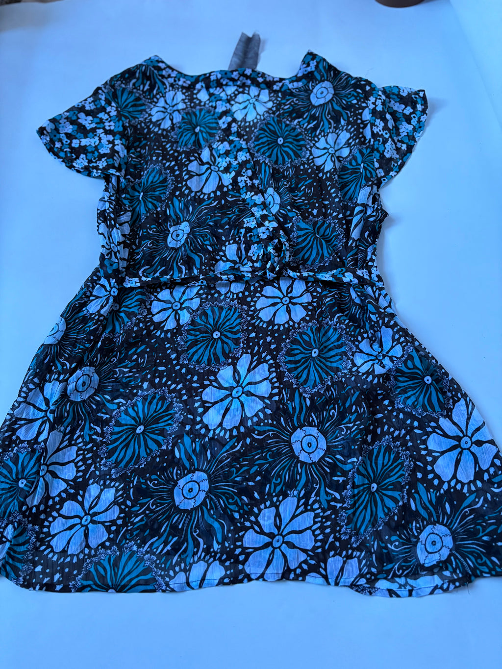 v neck teal fairy top (36-38inch)