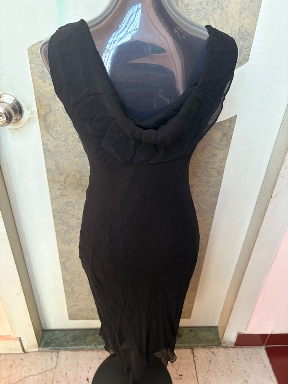 ROBBIE BEE black floral dress(34-38inch)