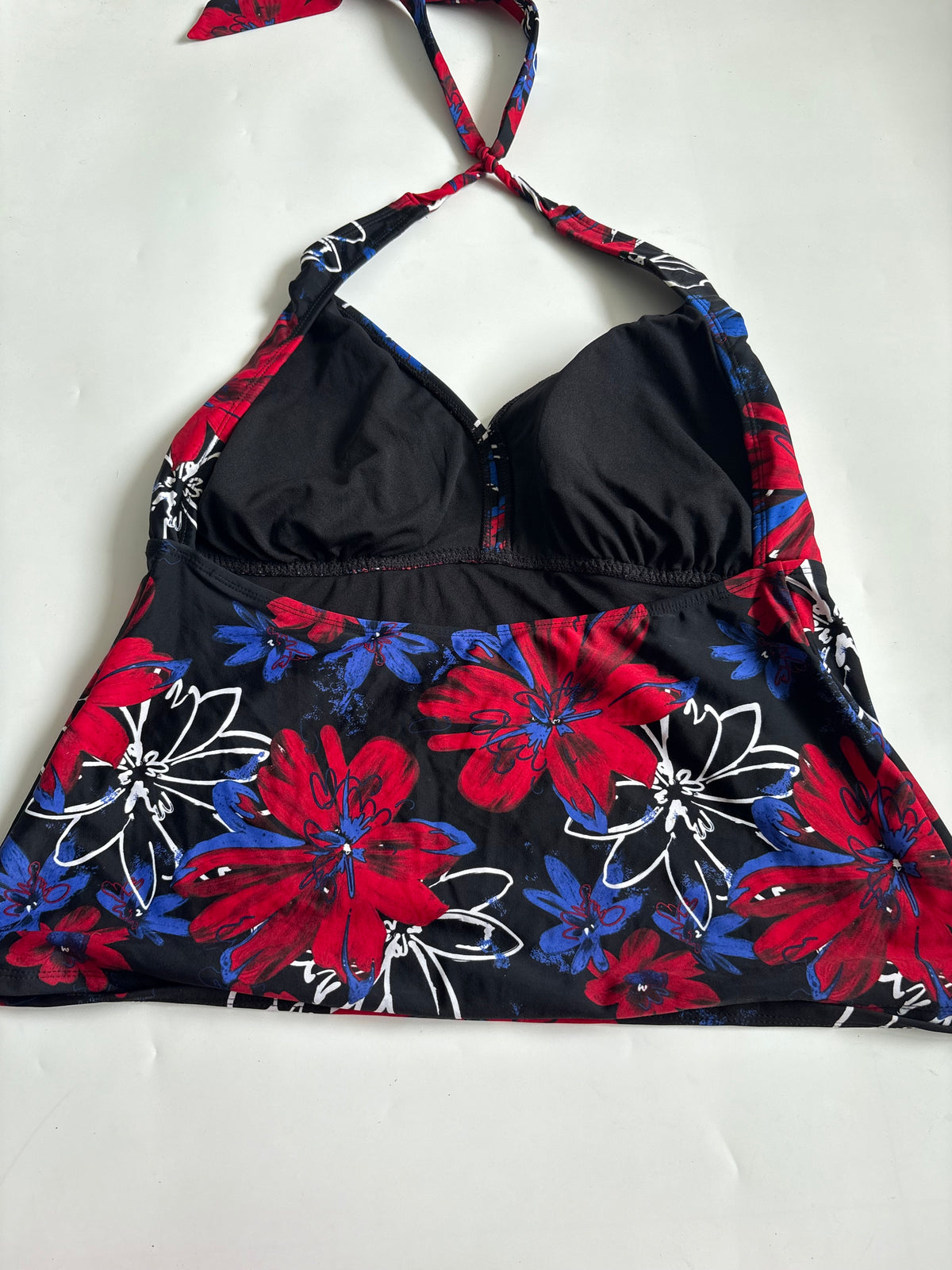 Floral black halter top(38-40 inch)