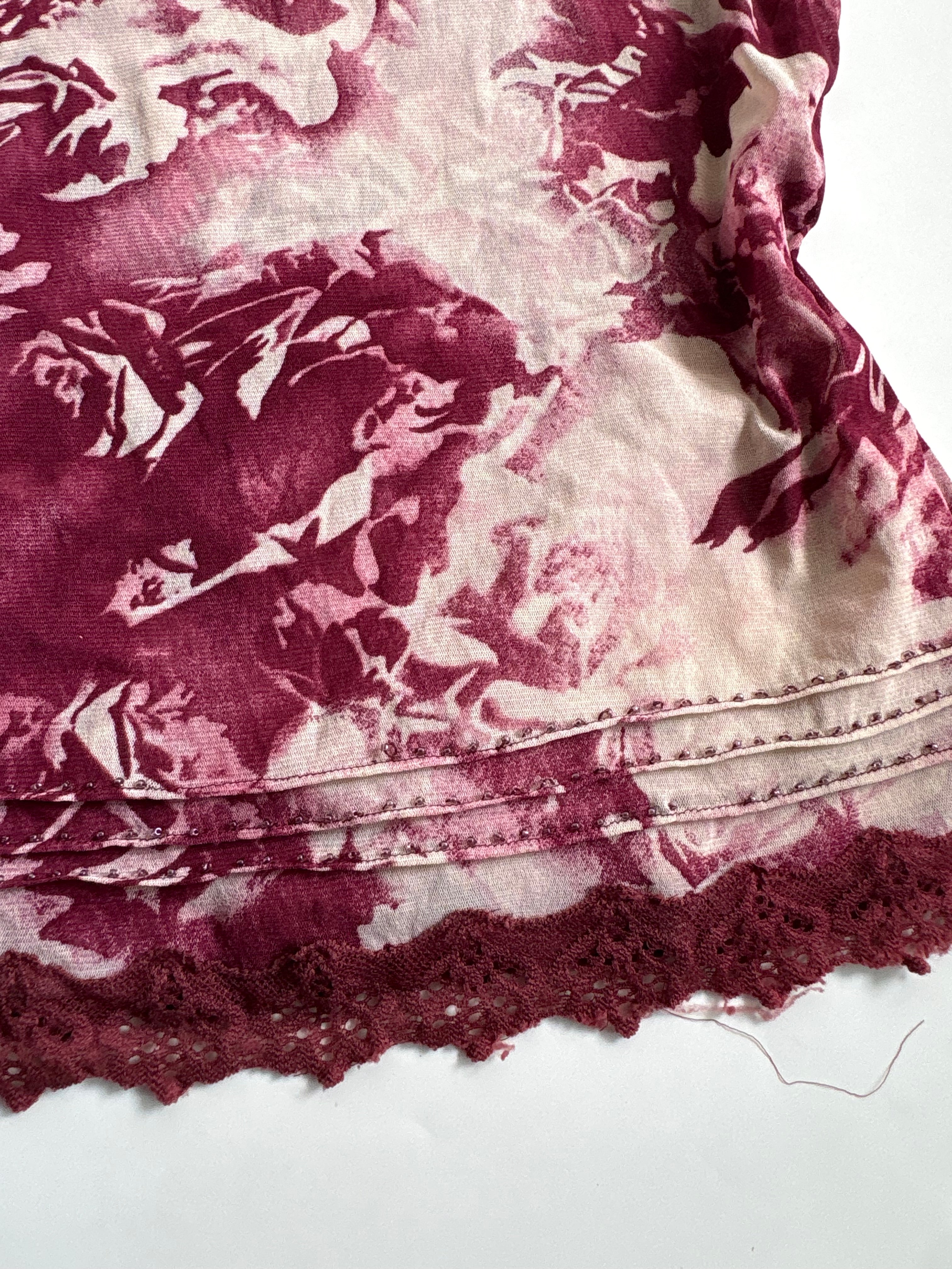 hides an burgundy top (40-44inch)