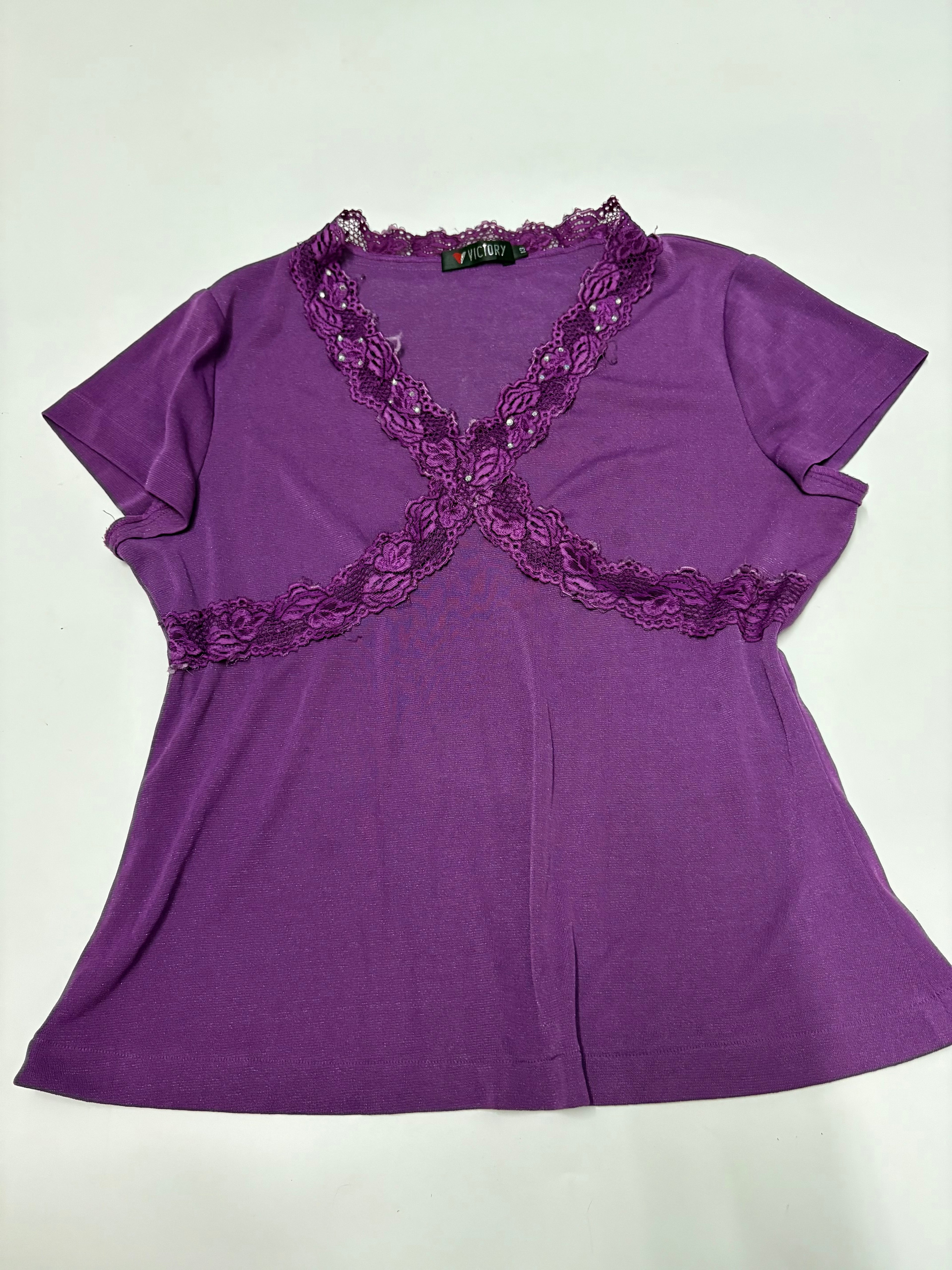 v neck purple top (42-46inch)