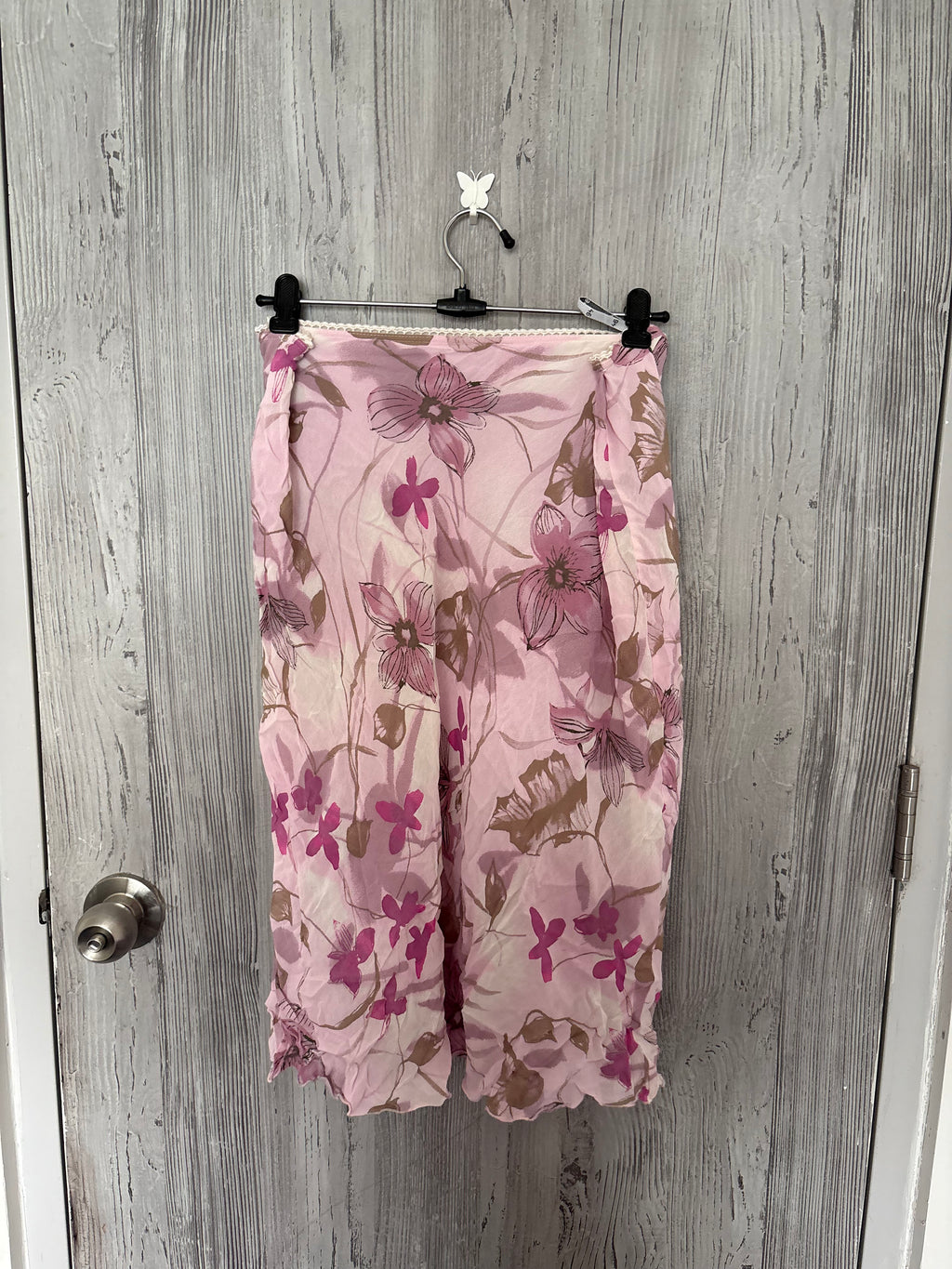 purple floral pretty skirt(36-38 inch)