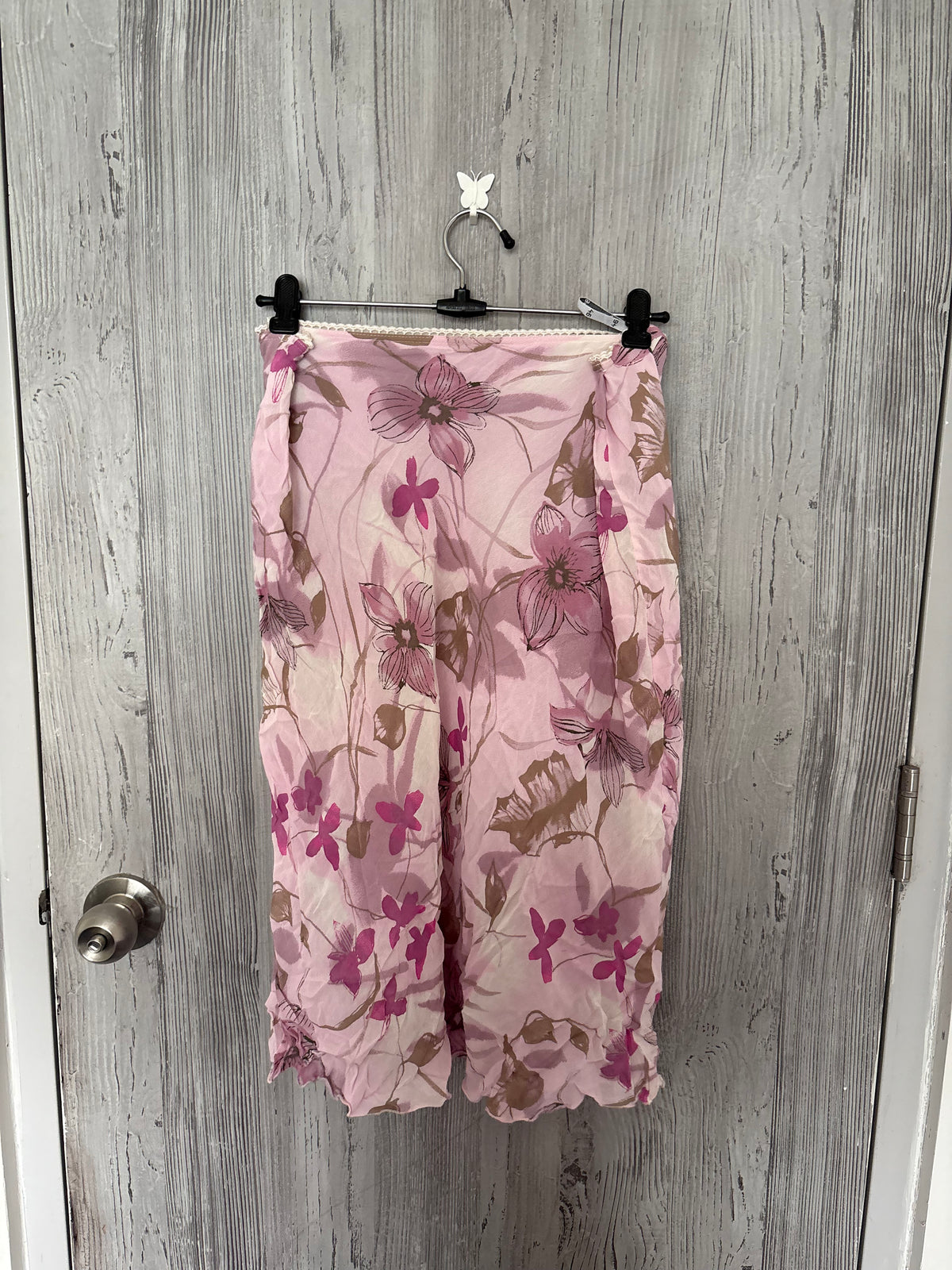 purple floral pretty skirt(36-38 inch)