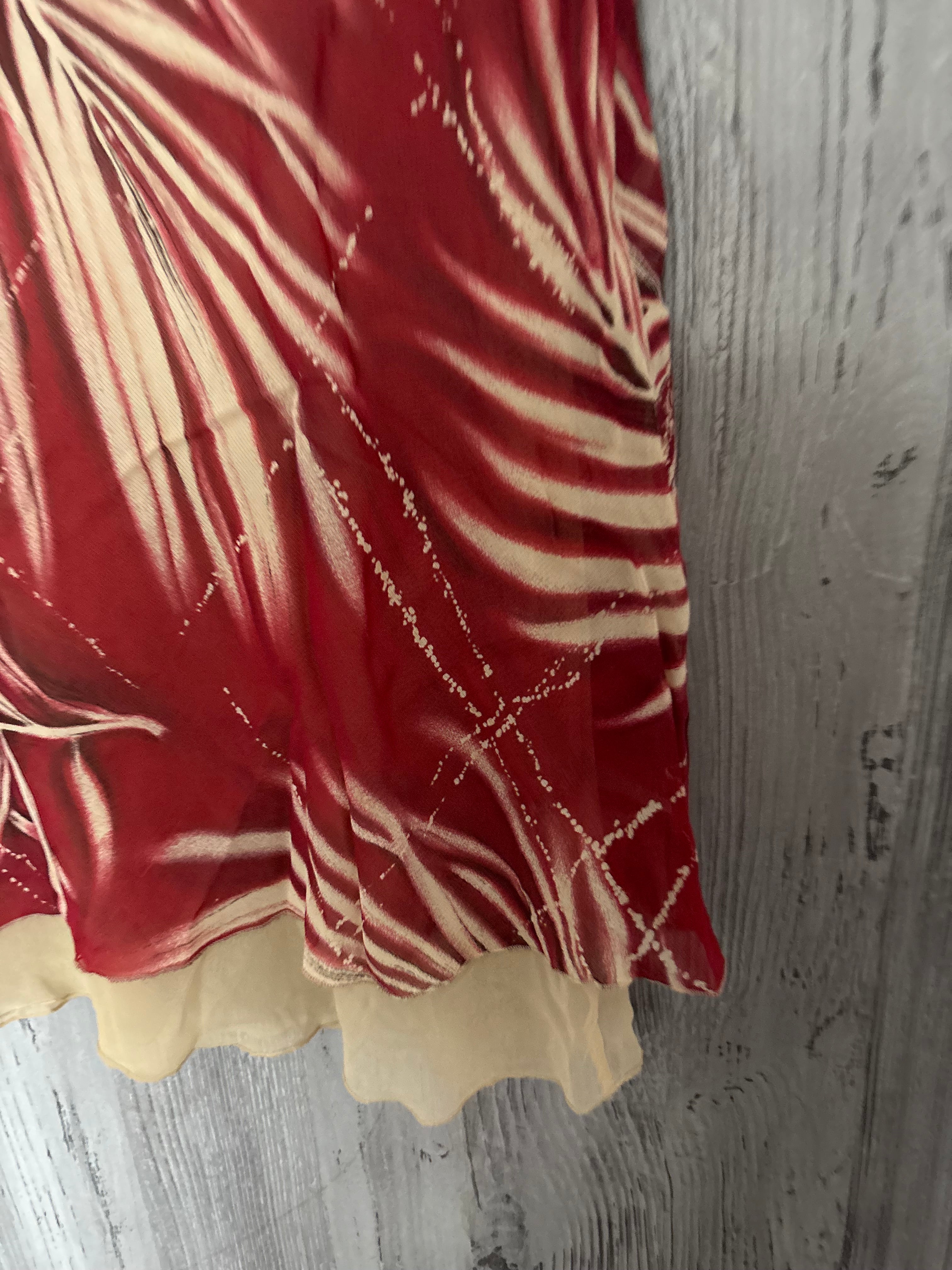 opera maroon chiffon skirt ( 30-34inch)